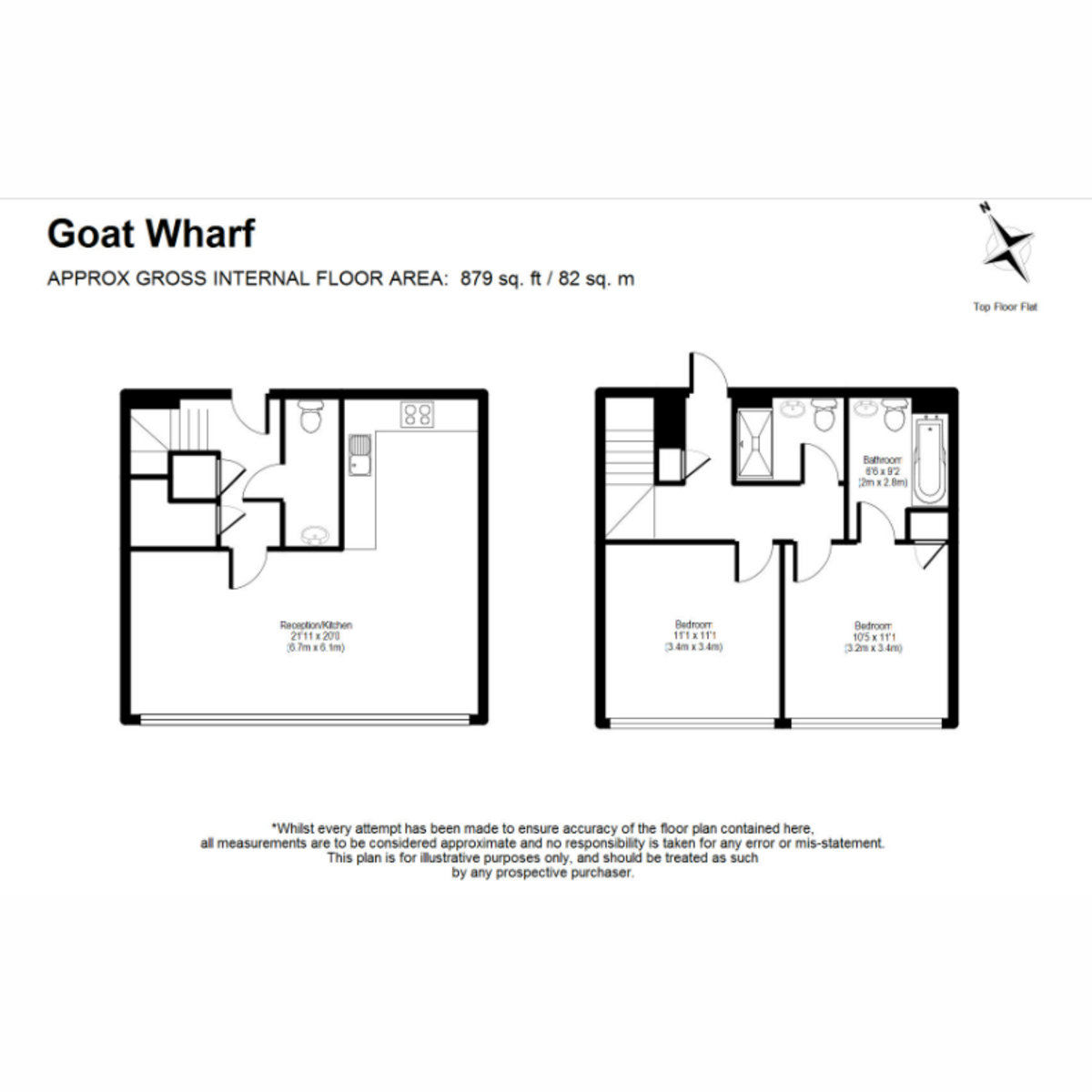 Flat Apartment 46, 1, Goat Wharf, London floorplan
