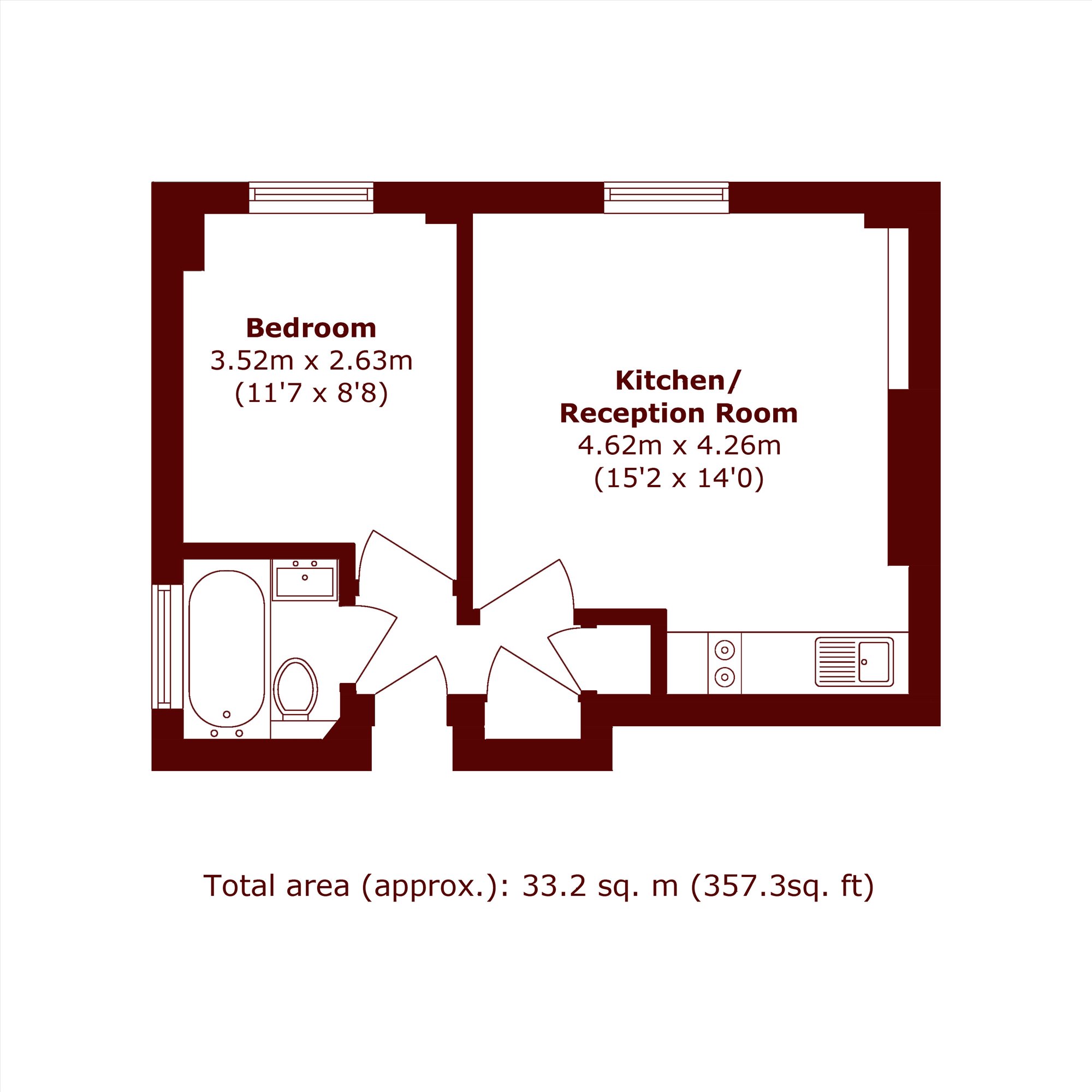Flat F, 91, Cambridge Gardens, London floorplan