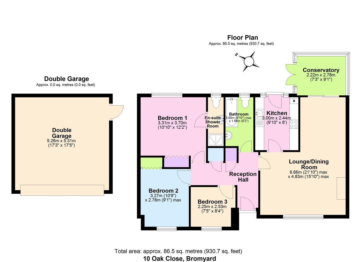 10, Oak Close, Bromyard floorplan