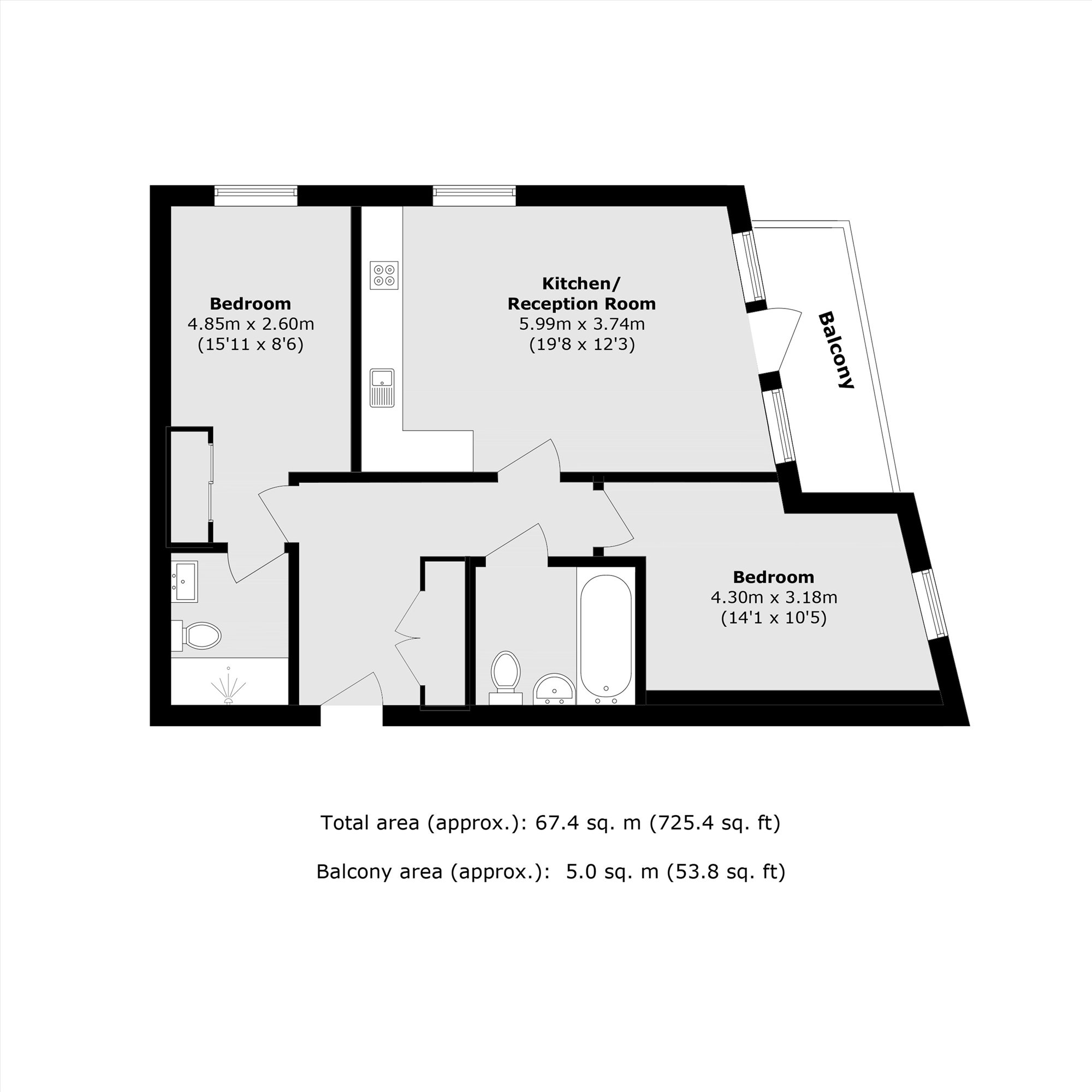 Lincoln Plaza, London floorplan