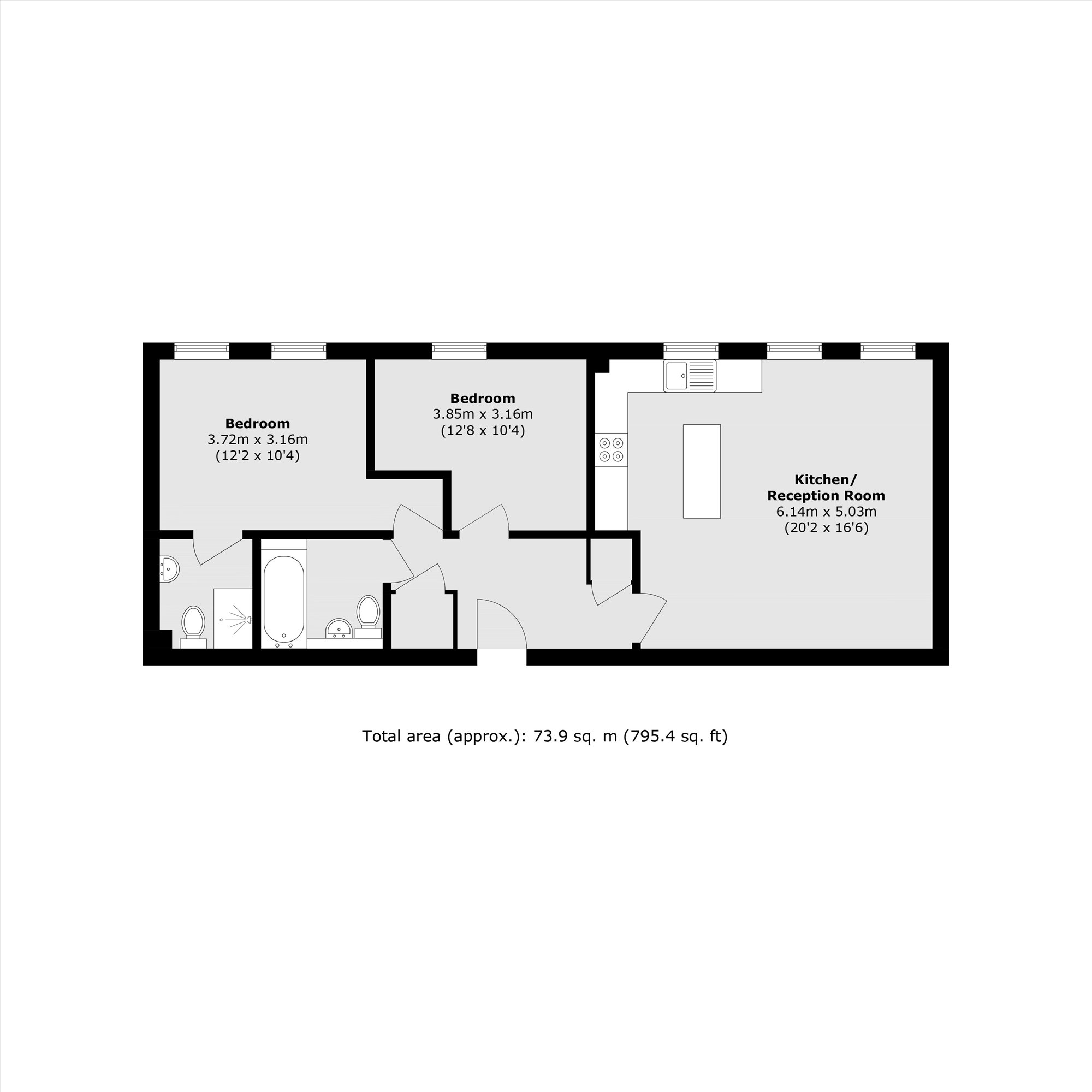 Clapham Park Road, London floorplan