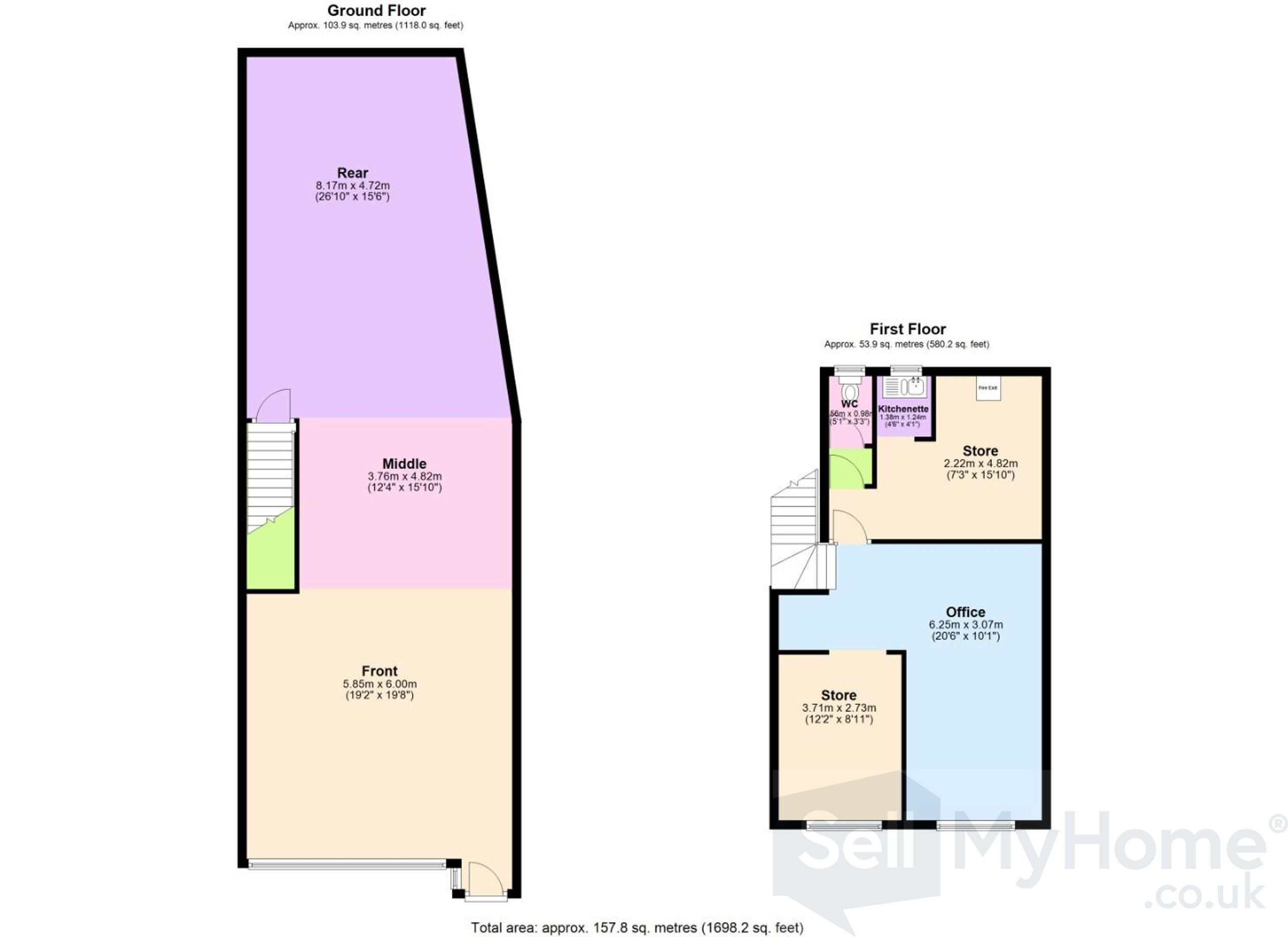 Victoria Cards, 36B Market Street, Loughborough floorplan