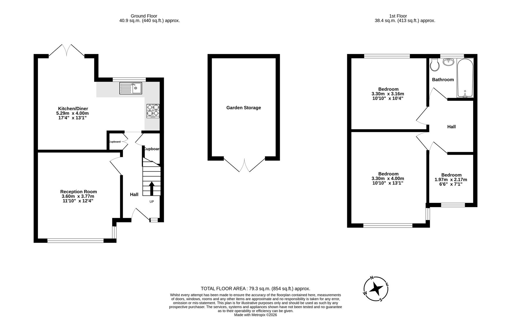22, Crosslands Road, West Ewell floorplan