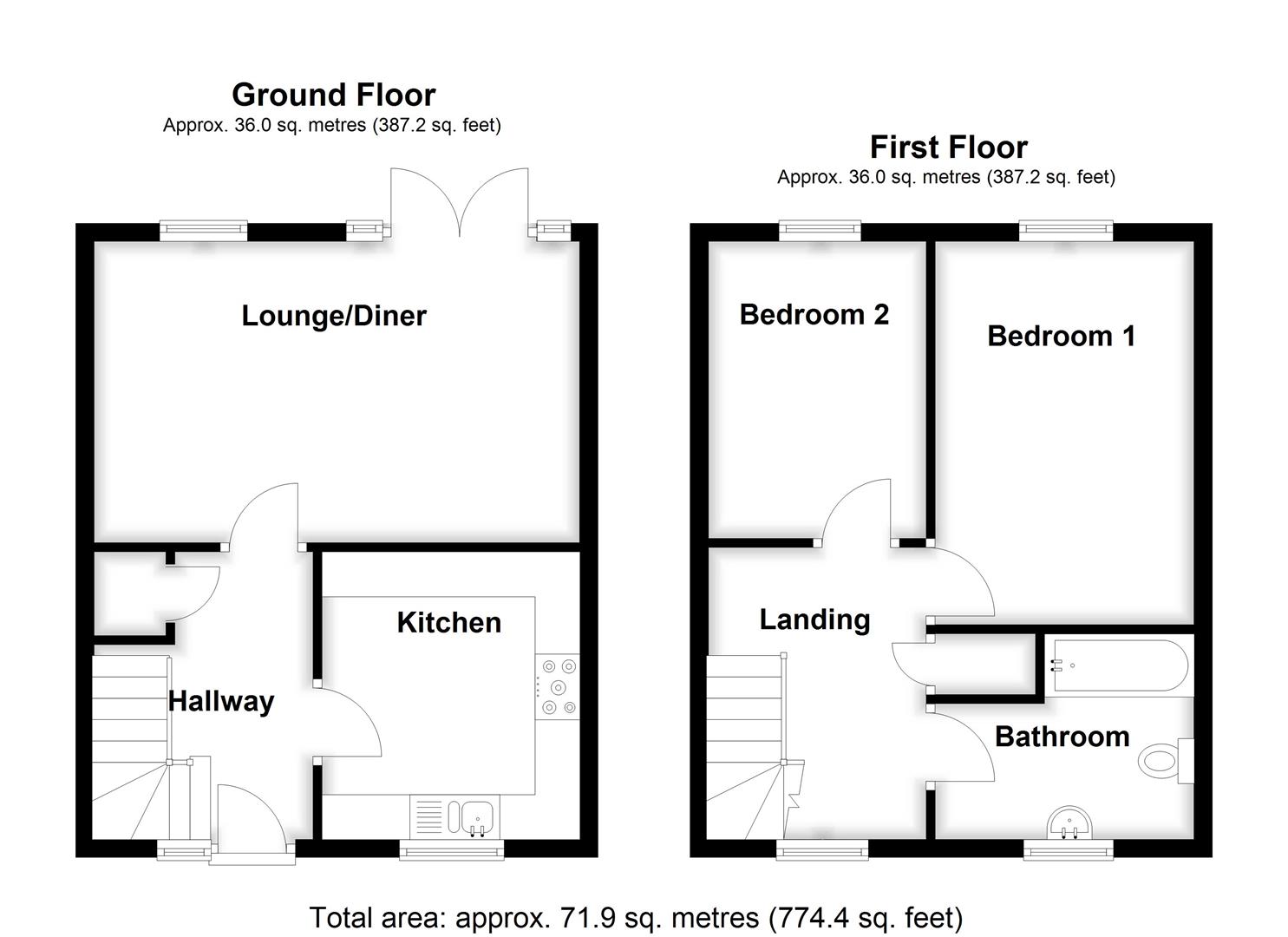 3, Jacobs Court, Spalding floorplan