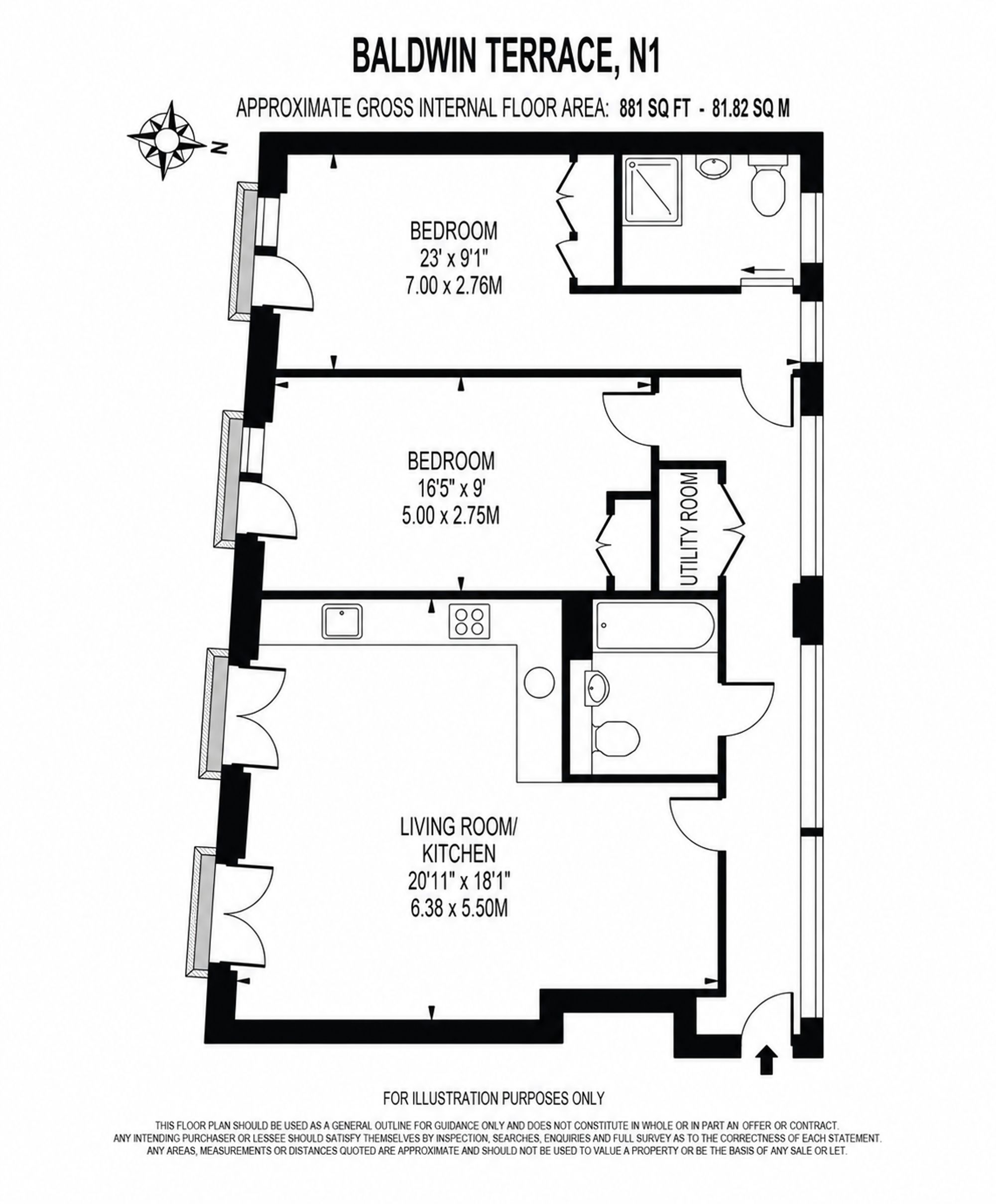 Apt 7, 10 Baldwin Terrace, London floorplan