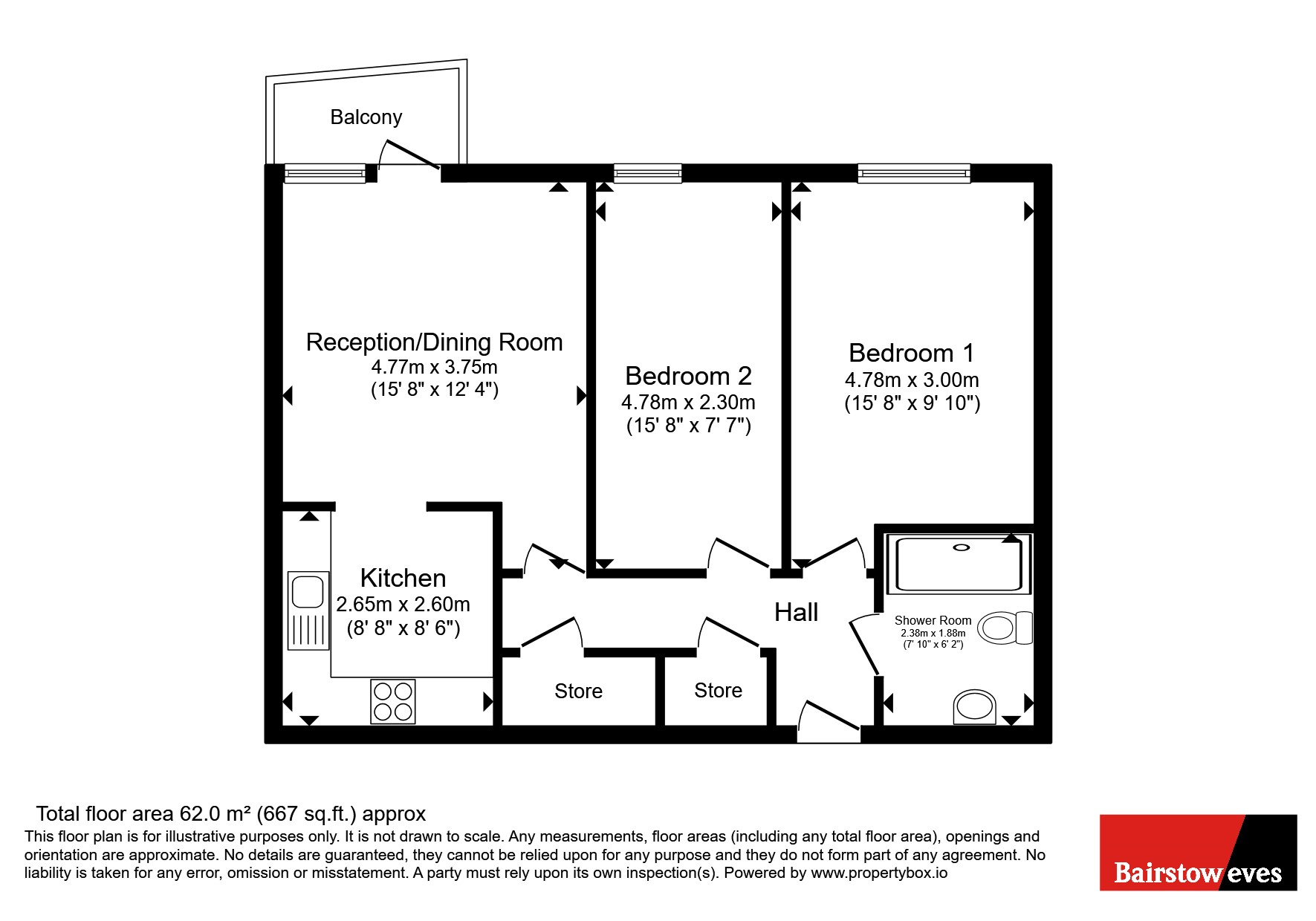 Flat 48, Geary Court, 24, The Concourse, London floorplan
