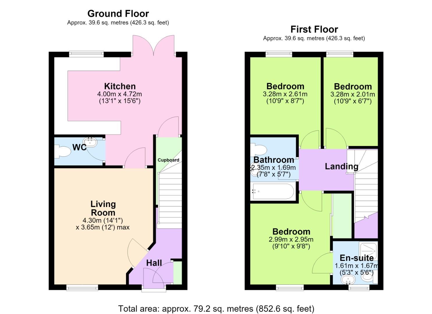 9, Robinson Close, Nottingham floorplan