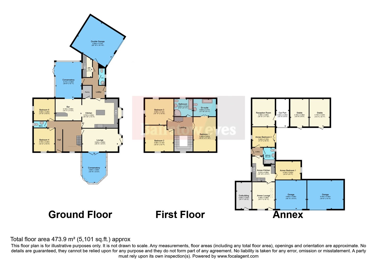 Ashleigh,, Hobhole Bank, Lincolnshire floorplan