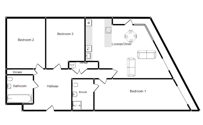 Flat 42, Chatham floorplan