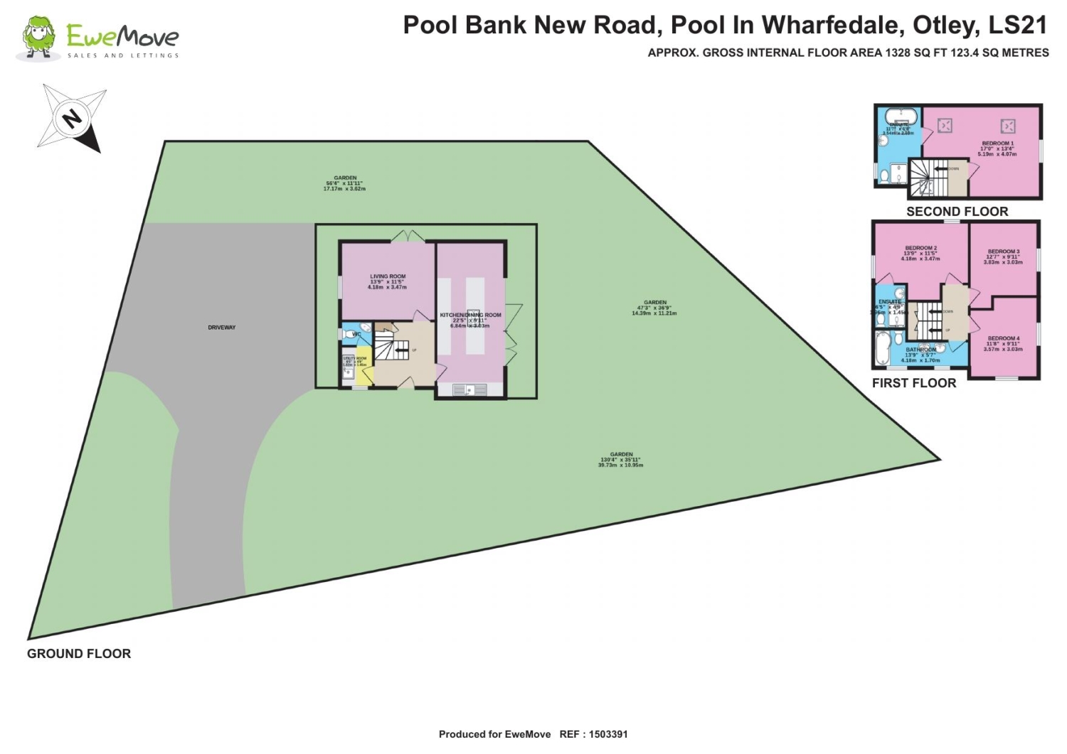 House In The Woods, Pool Bank New Road, Otley floorplan