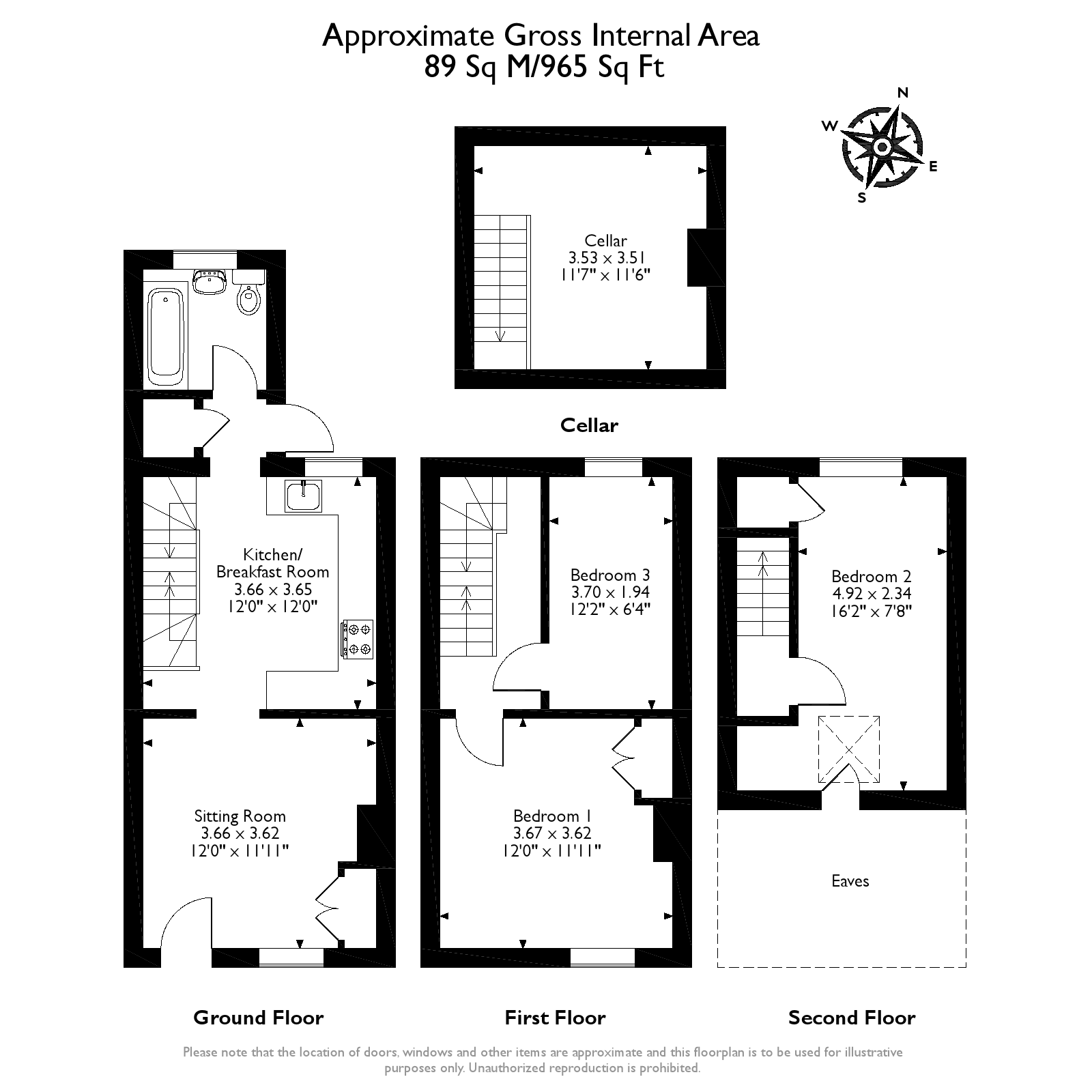 3 Bedrooms Terraced house for sale in Guildford Road, Farnham GU9