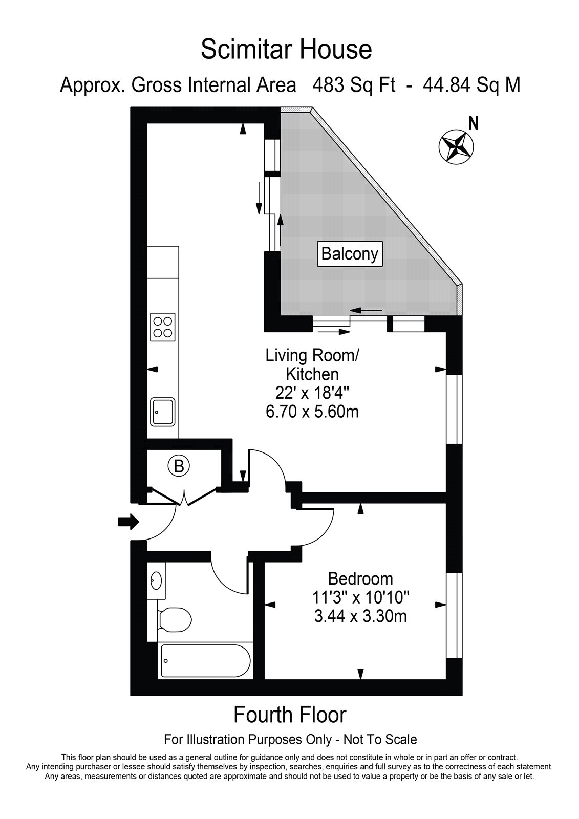Flat 83, Scimitar House, 23, Eastern Road, Romford floorplan