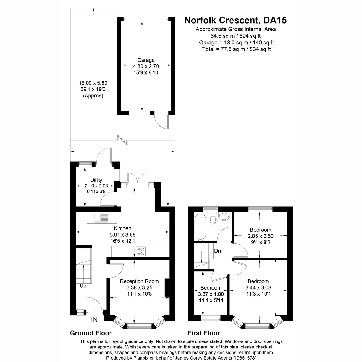 Norfolk Crescent, Sidcup DA15, 3 bedroom terraced house for sale