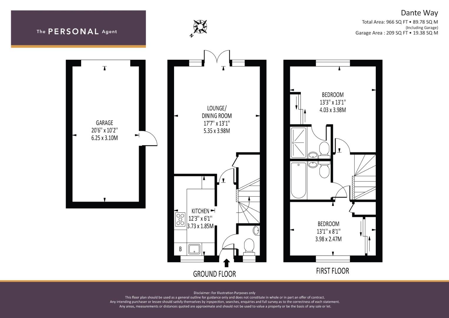 7, Dante Way, West Ewell floorplan