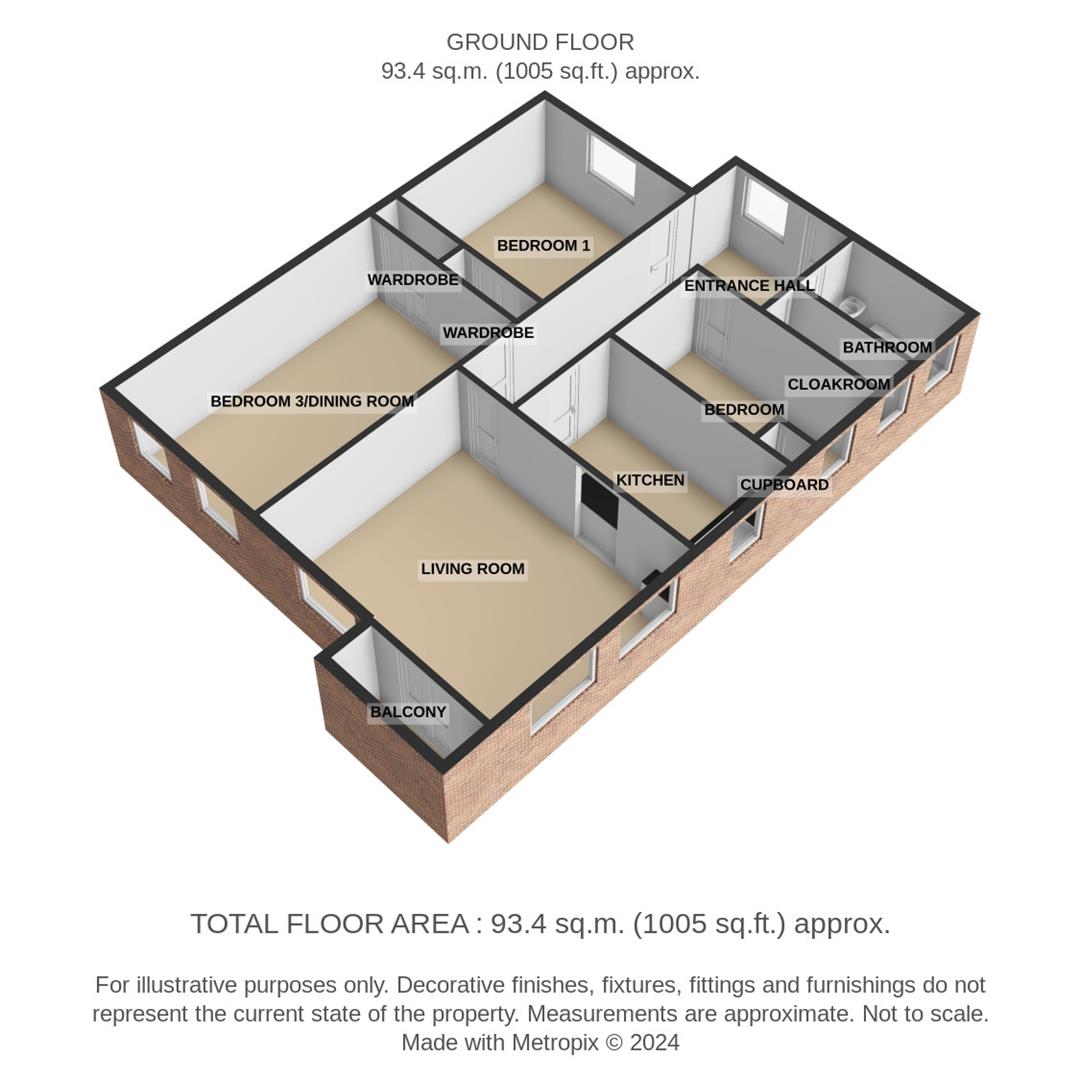 Flat 5, 1 The Conge, 11-12 Market Place, Great Yarmouth floorplan