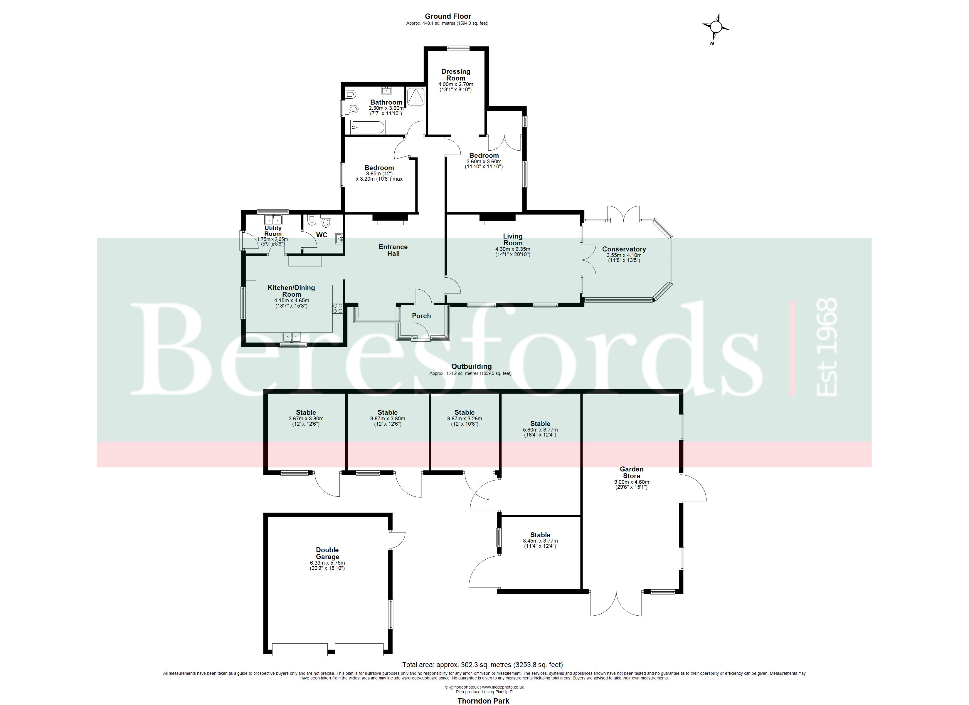 Oak Lodge,, Thorndon Park, Brentwood floorplan