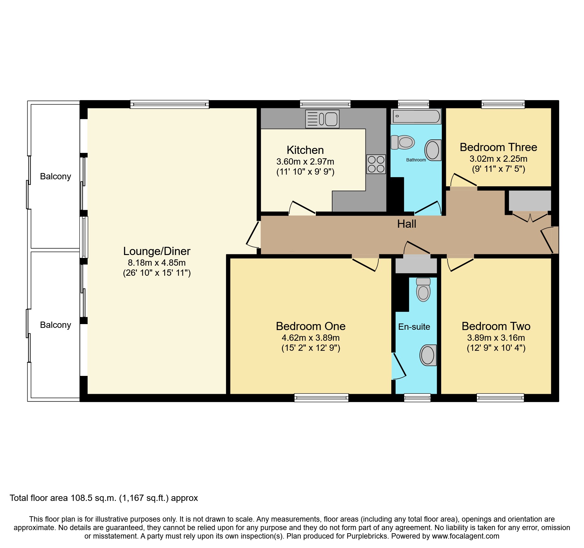 Flat 5/Rozel Manor, 48 Western Road, Poole floorplan