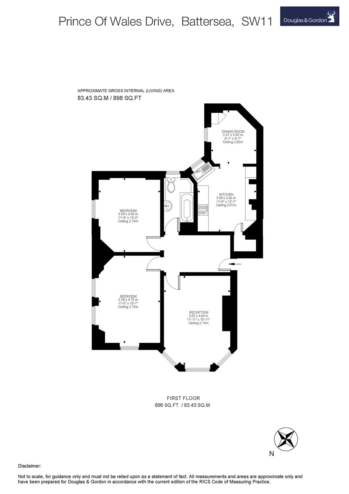 2 Bedrooms Flat to rent in Prince Of Wales Drive, London SW11