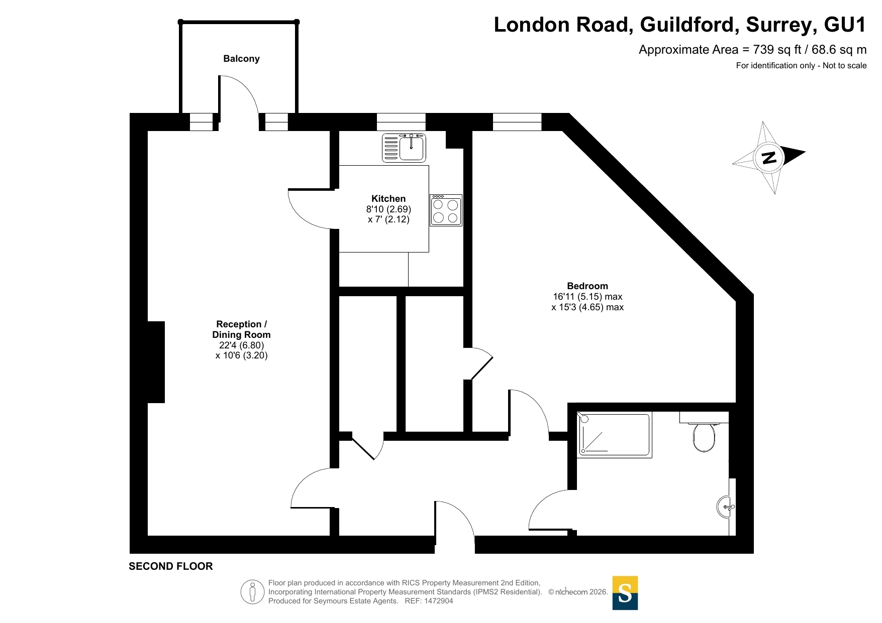 40, The Clockhouse, 140, London Road, Surrey floorplan