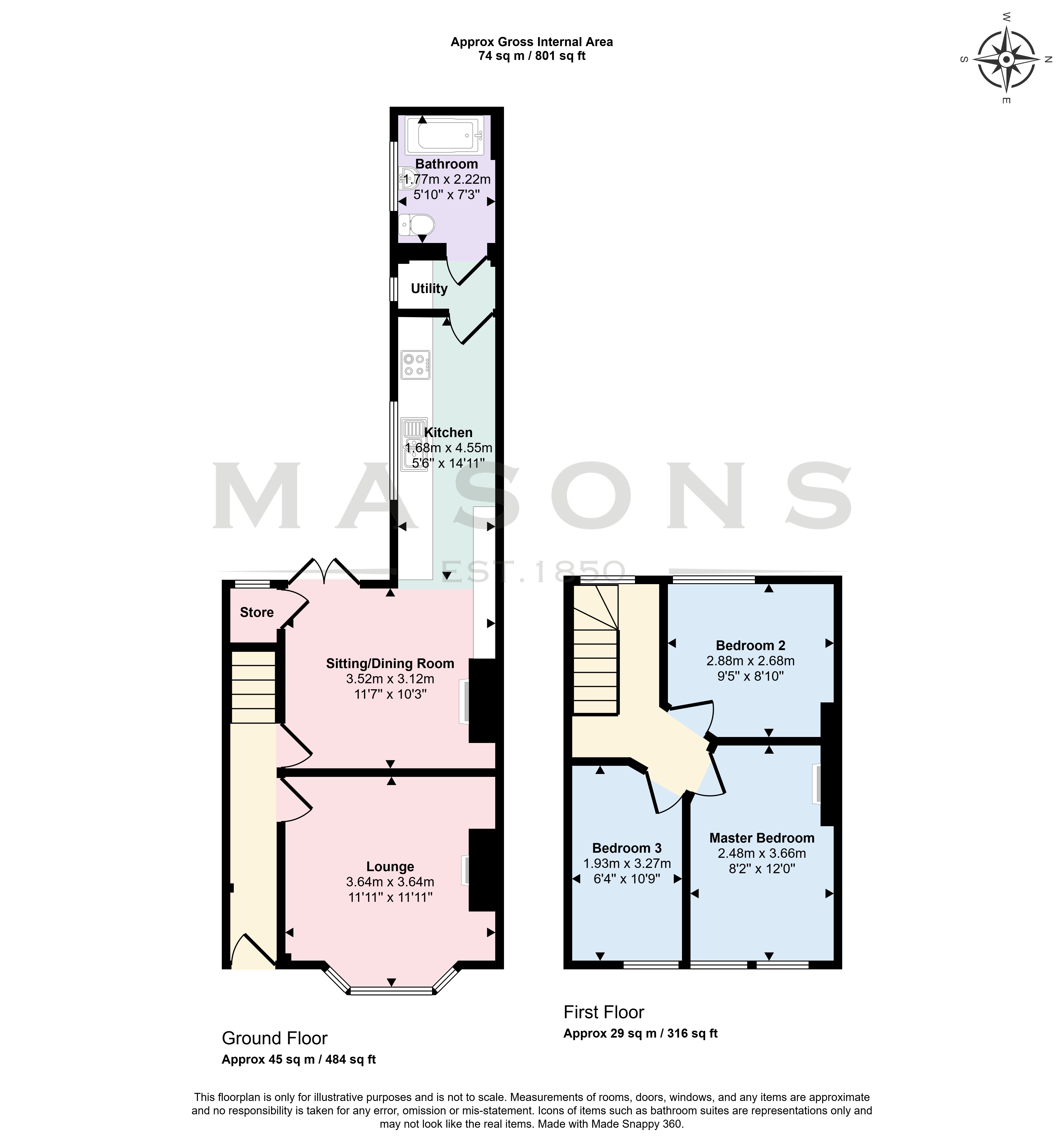 2 Cross Road Cottages, Humberston Road, Grimsby floorplan