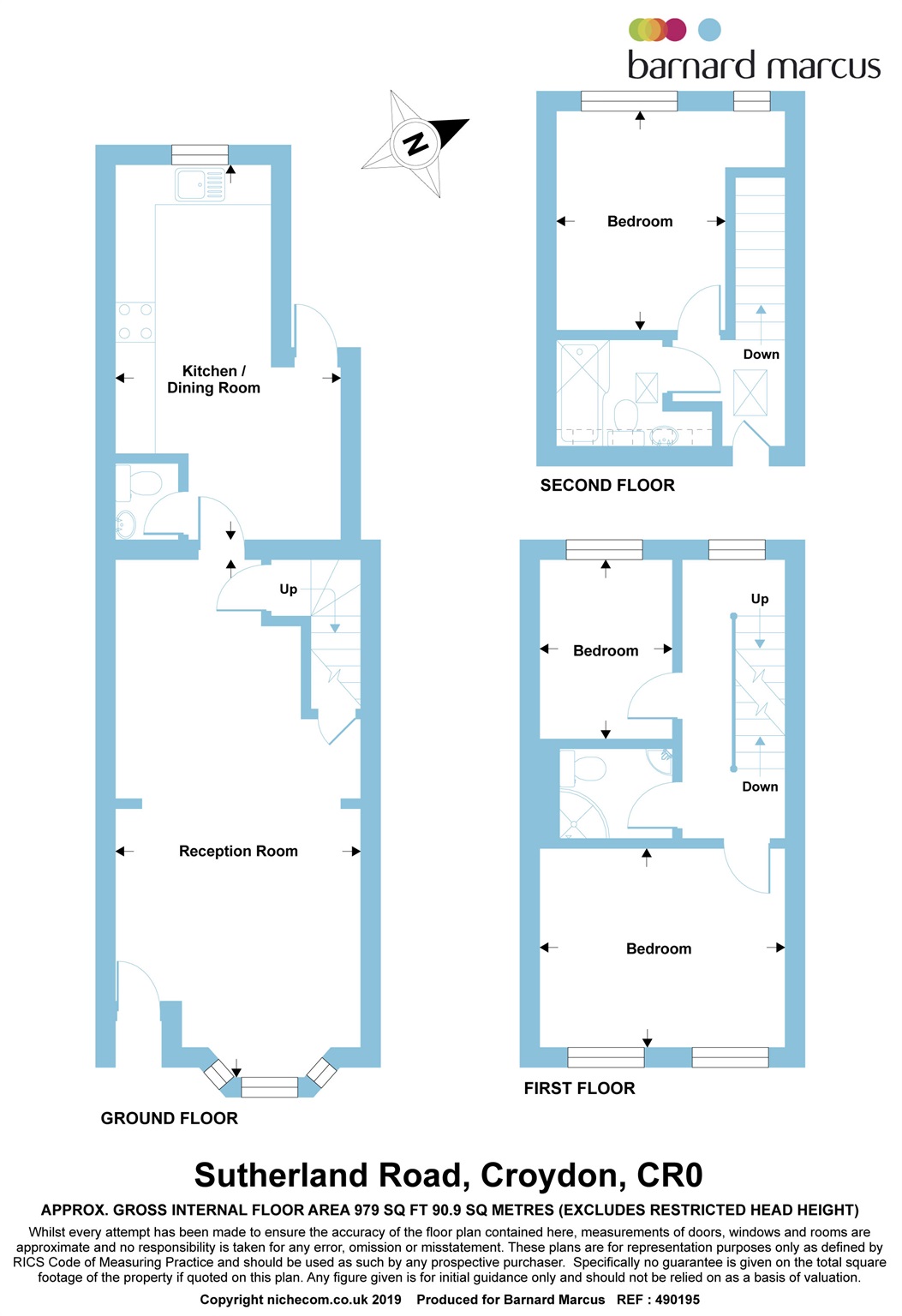 3 Bedrooms Terraced house for sale in Sutherland Road, Croydon CR0