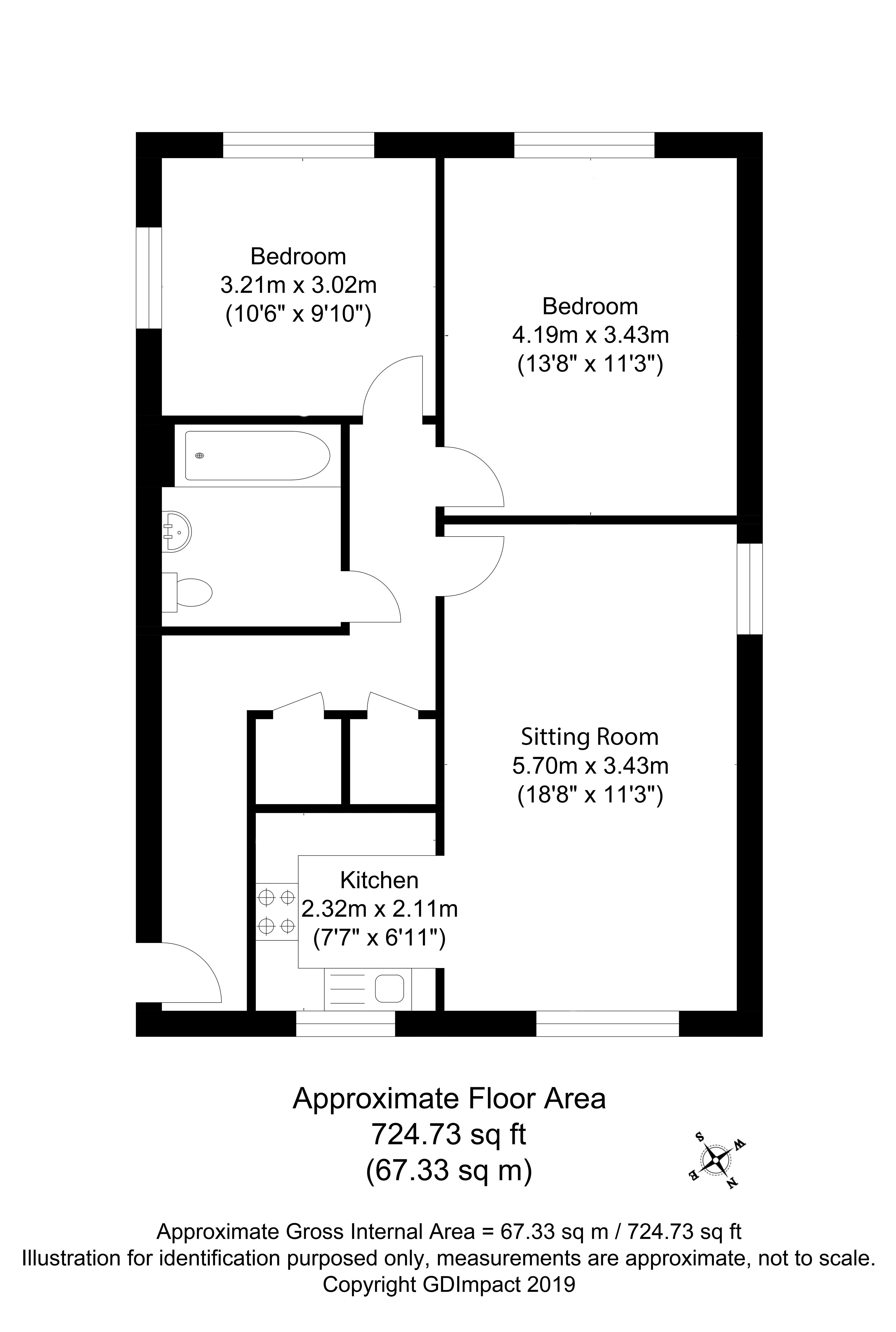 2 Bedrooms Flat for sale in Martindales, Southwater, West Sussex RH13