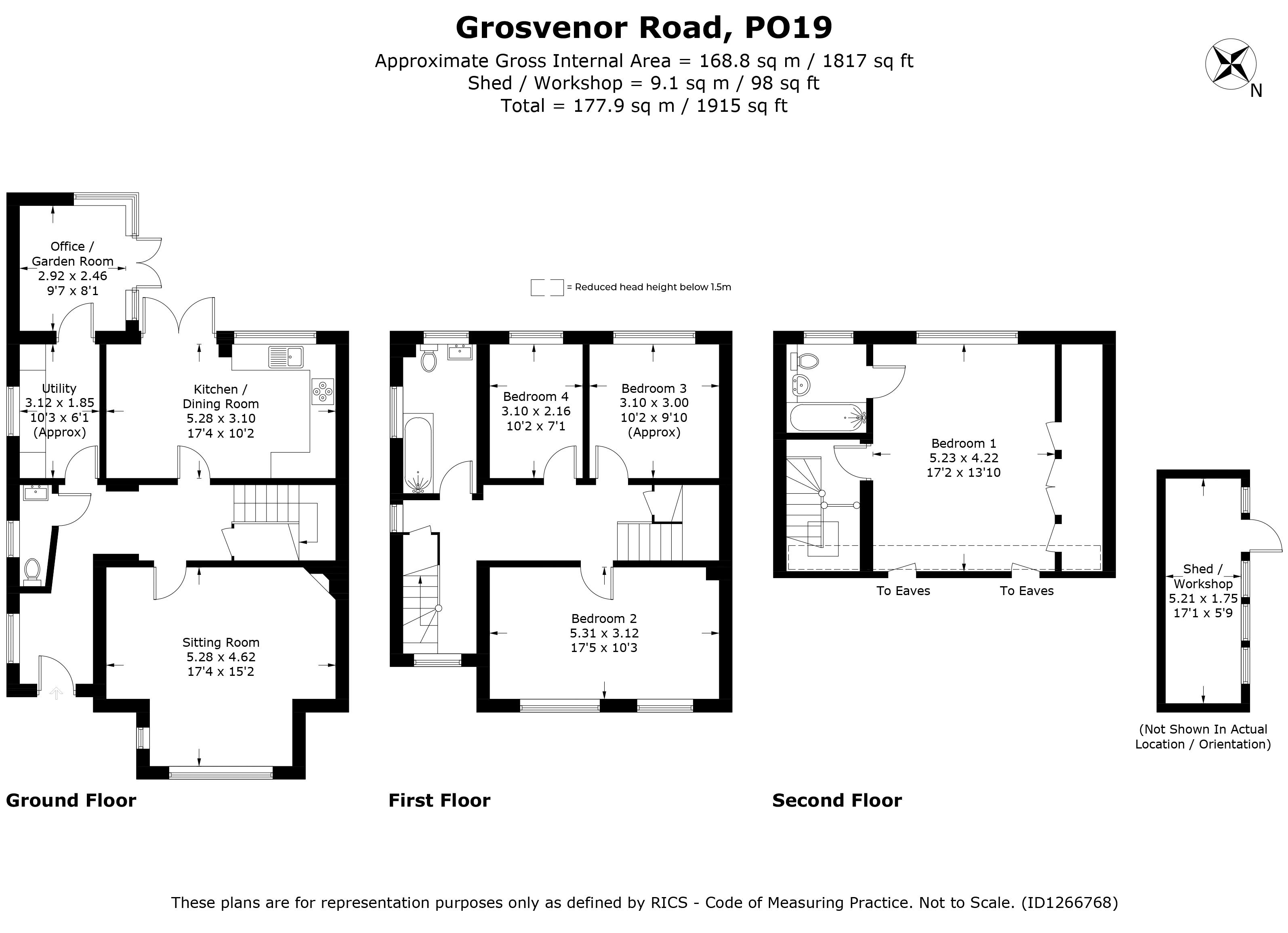 12, Grosvenor Road, Chichester floorplan
