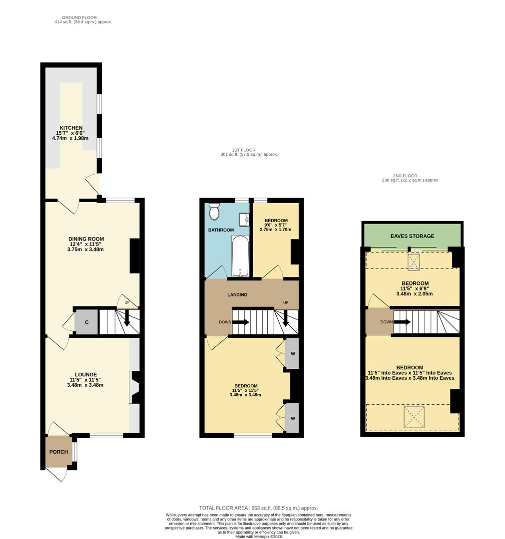 57, School Street, Wolston floorplan