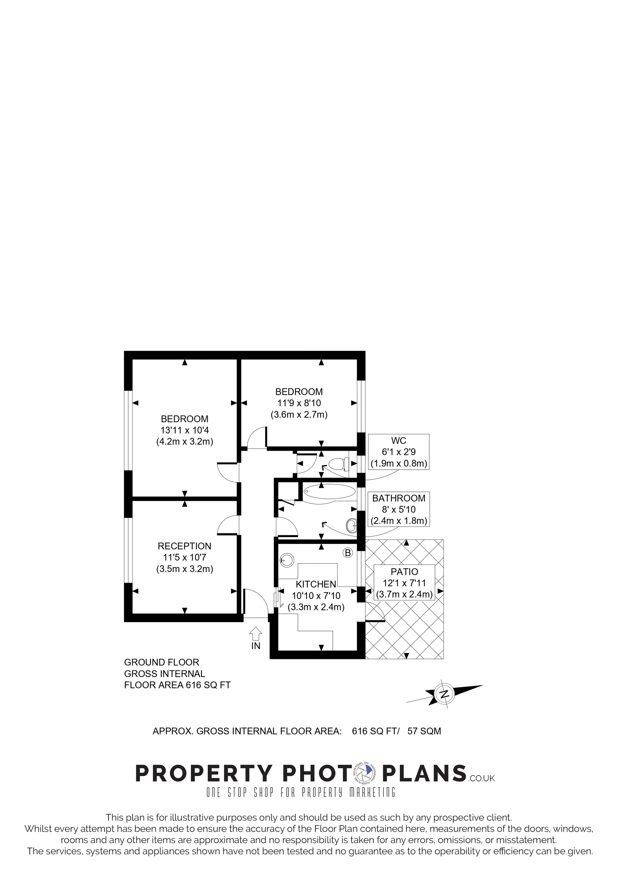 Flat 7, Springfield Court Lynton Road, London floorplan