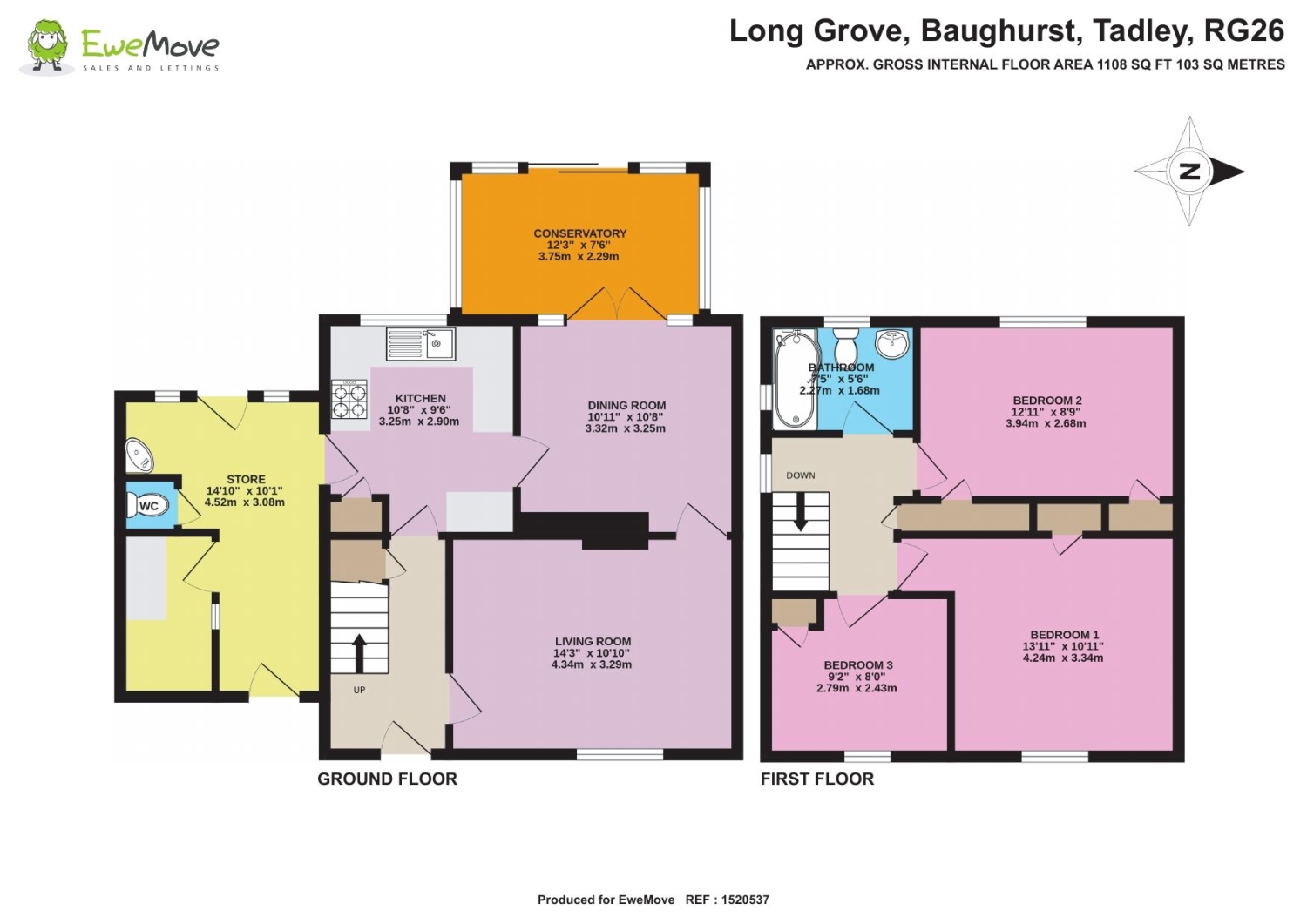 25, Long Grove, Tadley floorplan
