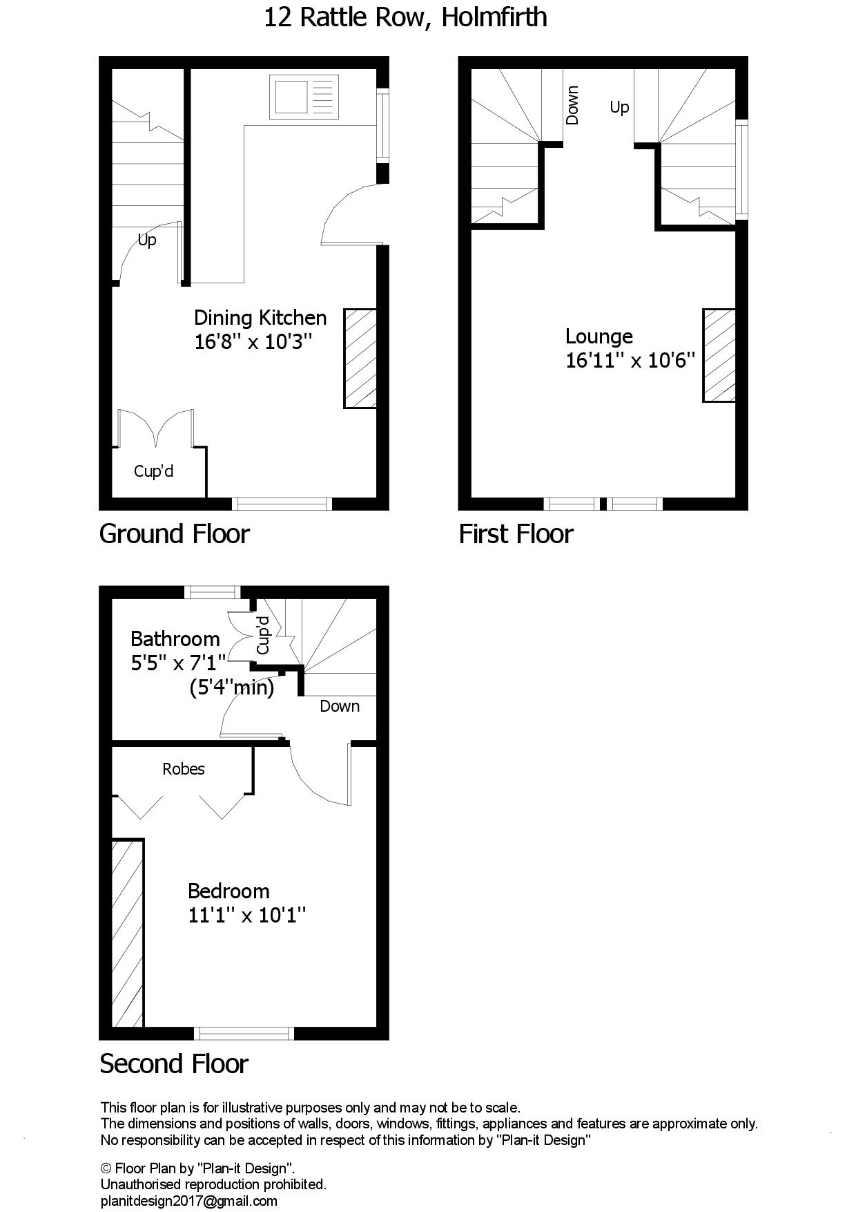 12, Rattle Row, Holmfirth floorplan