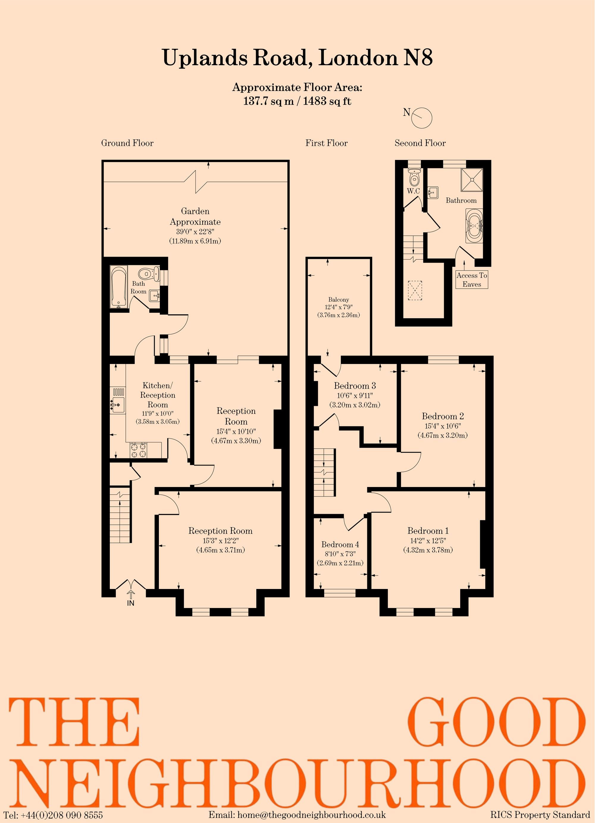 72 Uplands Road, London floorplan
