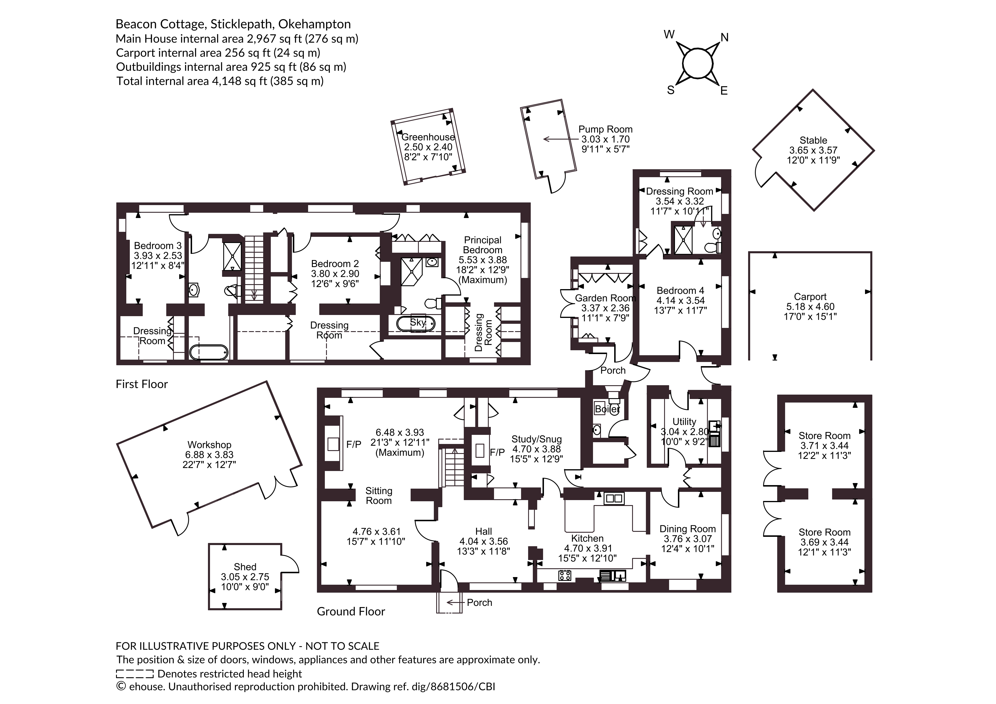 Beacon Cottage.,, Sticklepath, Devon floorplan