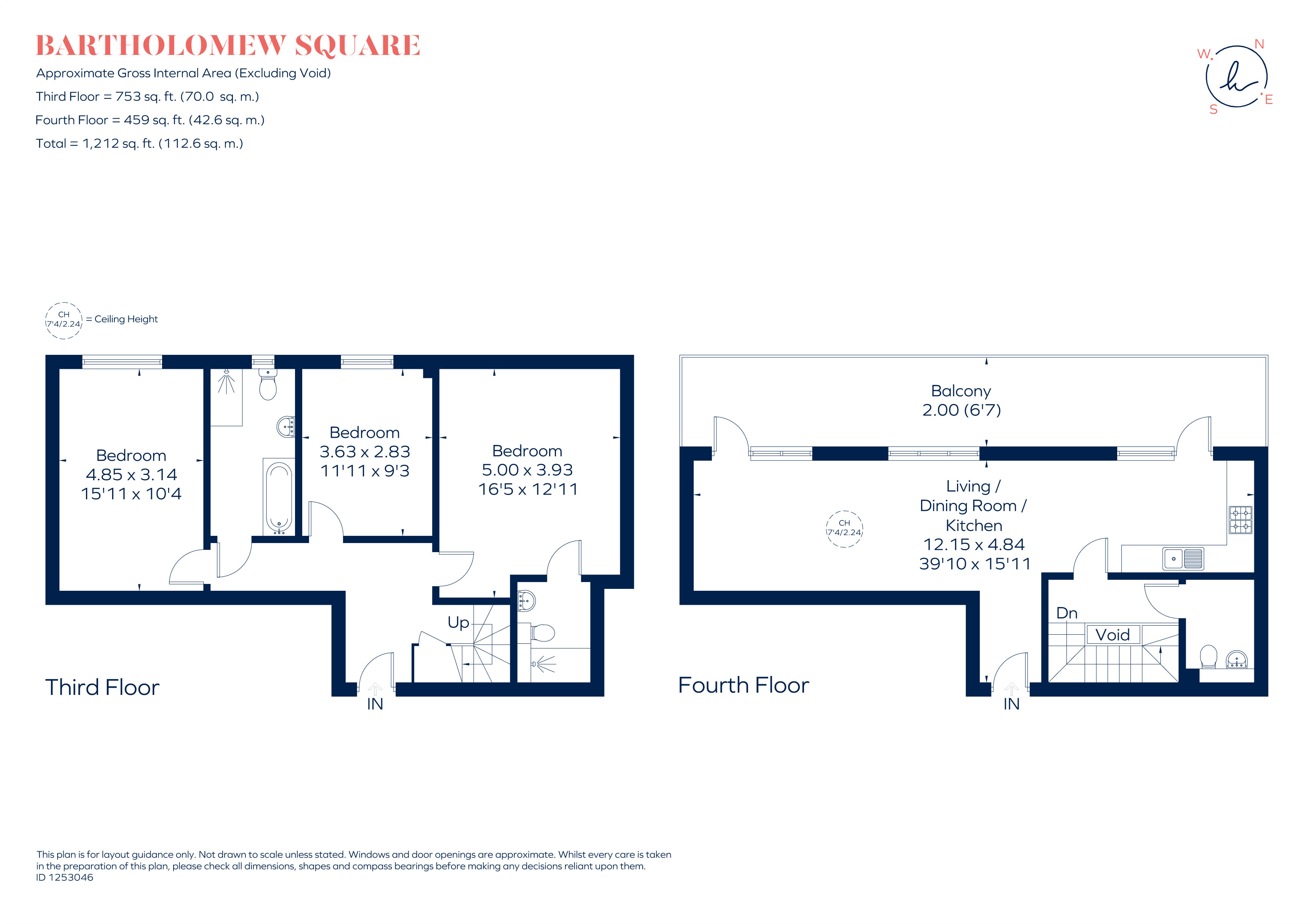 Flat 13, 24 Bartholomew Square, London floorplan