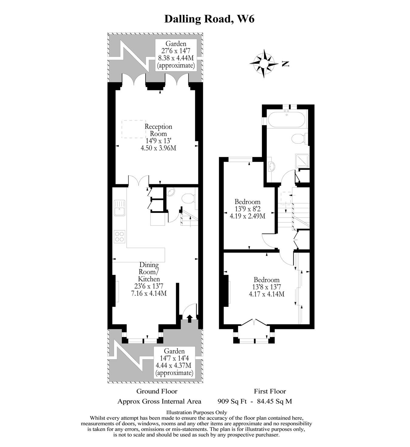 2 Bedrooms Terraced house for sale in Dalling Road, London W6