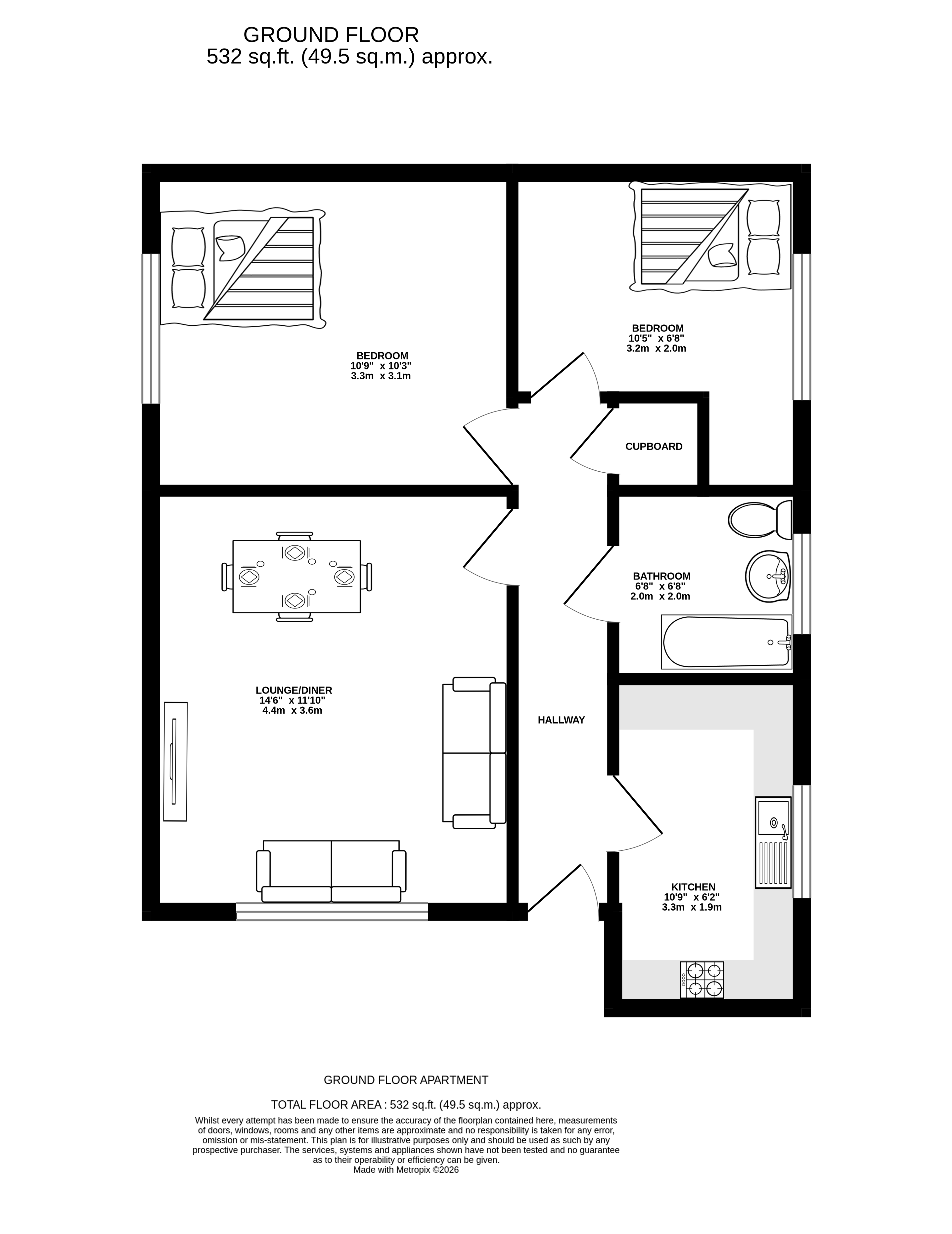 11, Lower Carrs, Greater Manchester floorplan