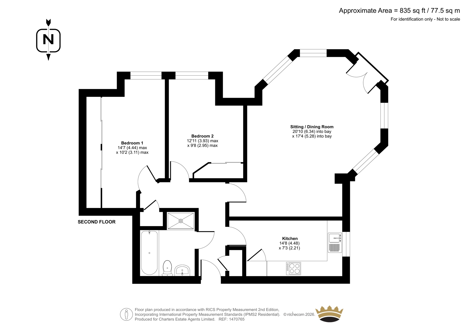 Apartment 15, Tamarisk, 1, Manor Road, Littlehampton floorplan