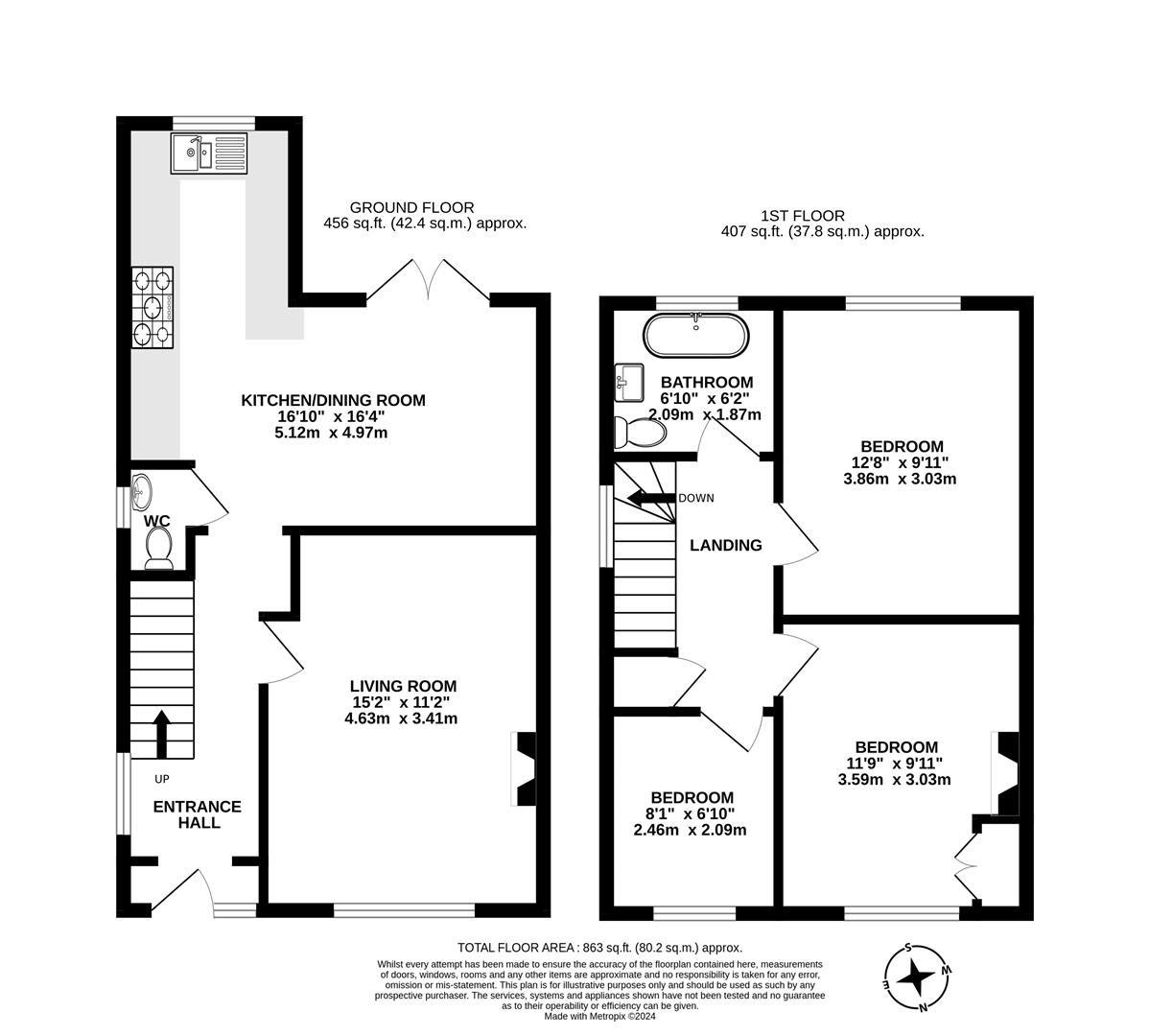 3, The Drive, Bengeo floorplan