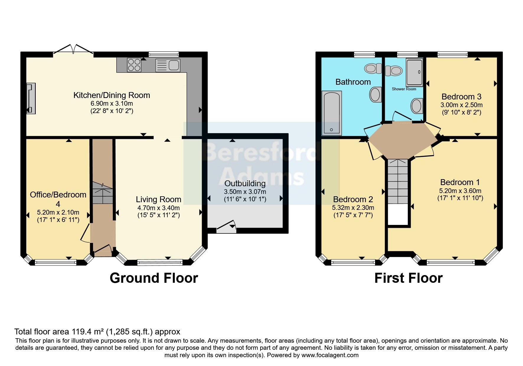 Per Adua, 12, Cambria Road, Anglesey floorplan