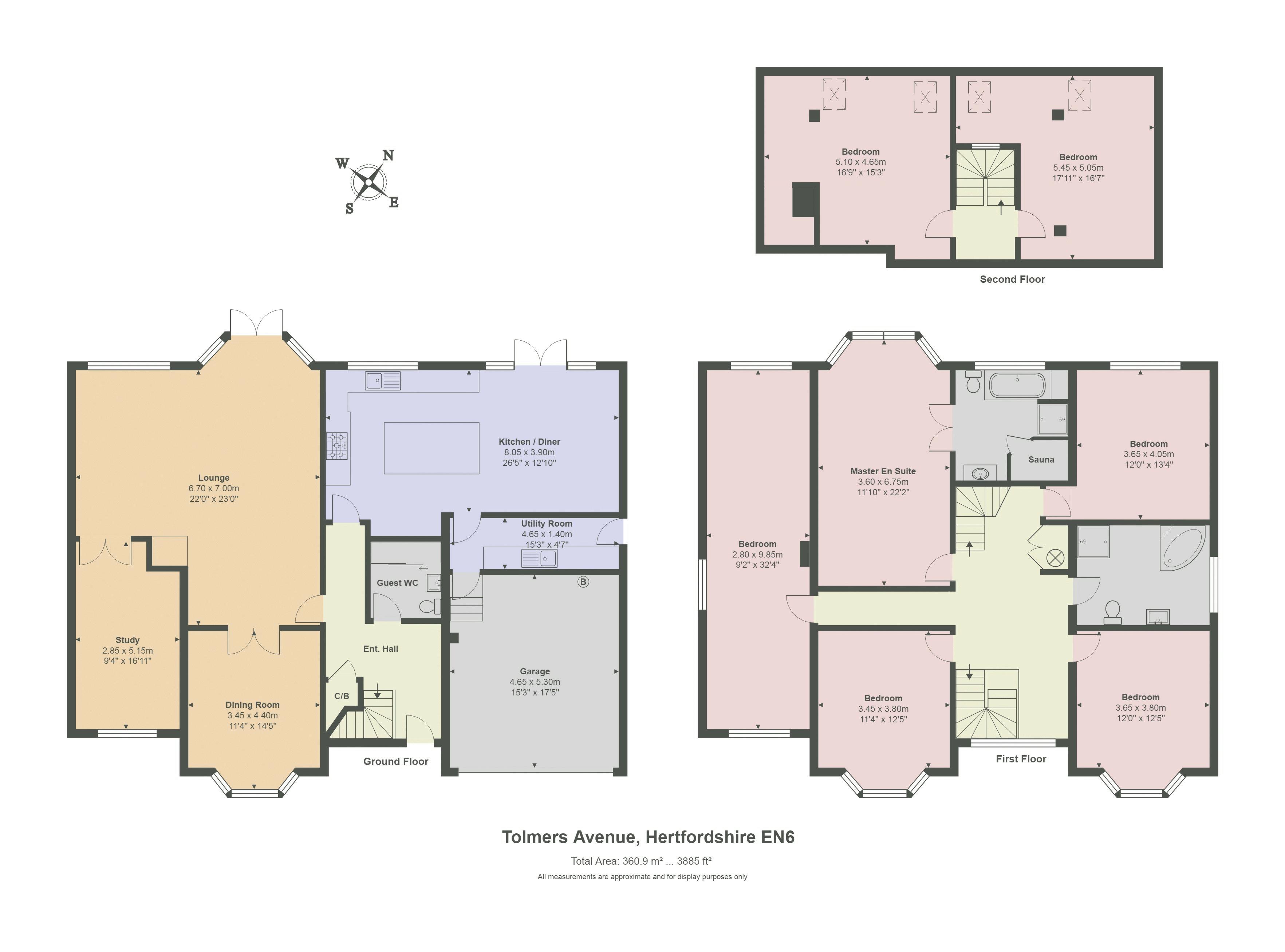 6 Bedrooms Detached house for sale in Tolmers Avenue, Cuffley, Potters Bar EN6