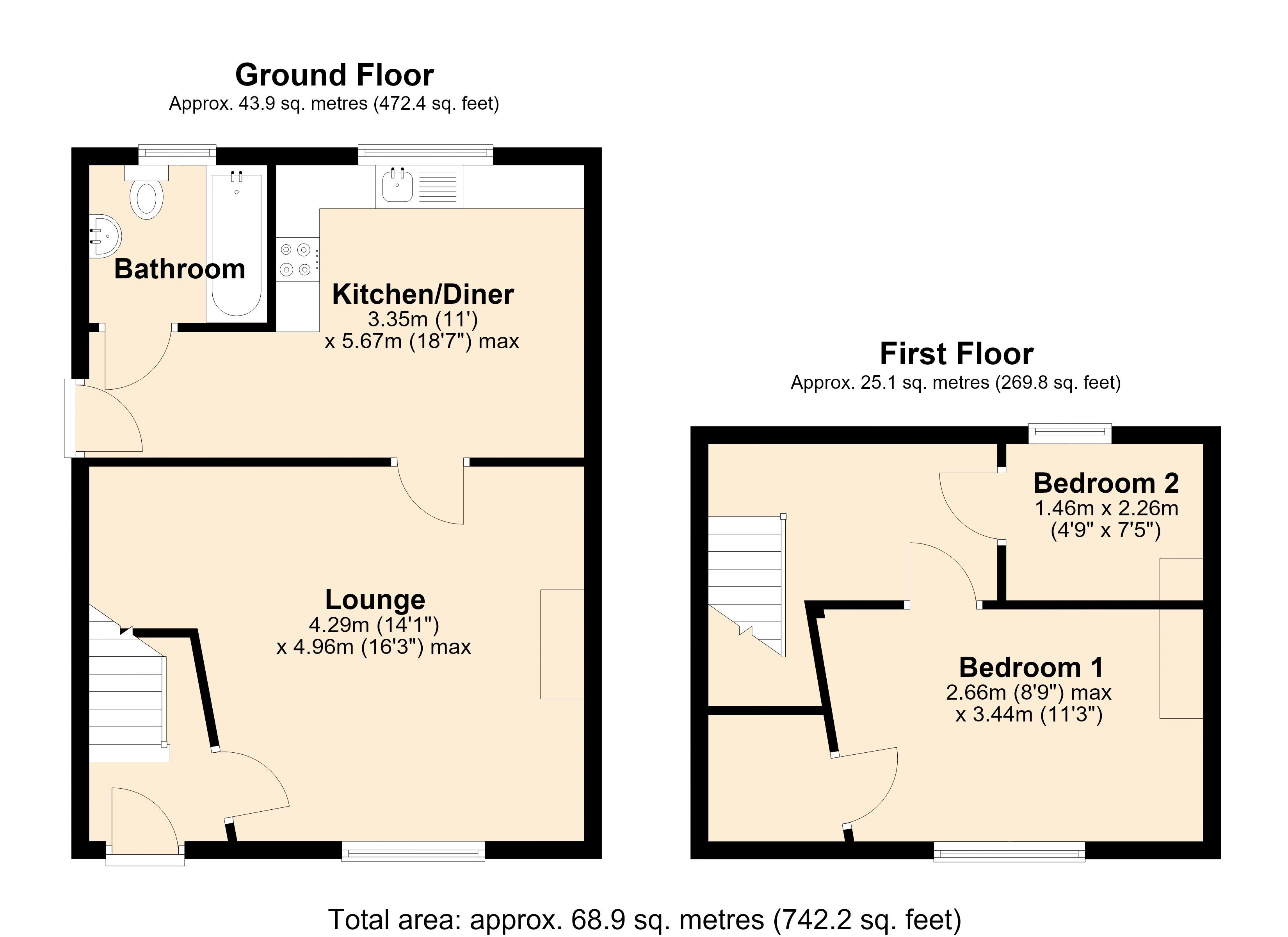 9, Caledonia, Winlaton floorplan