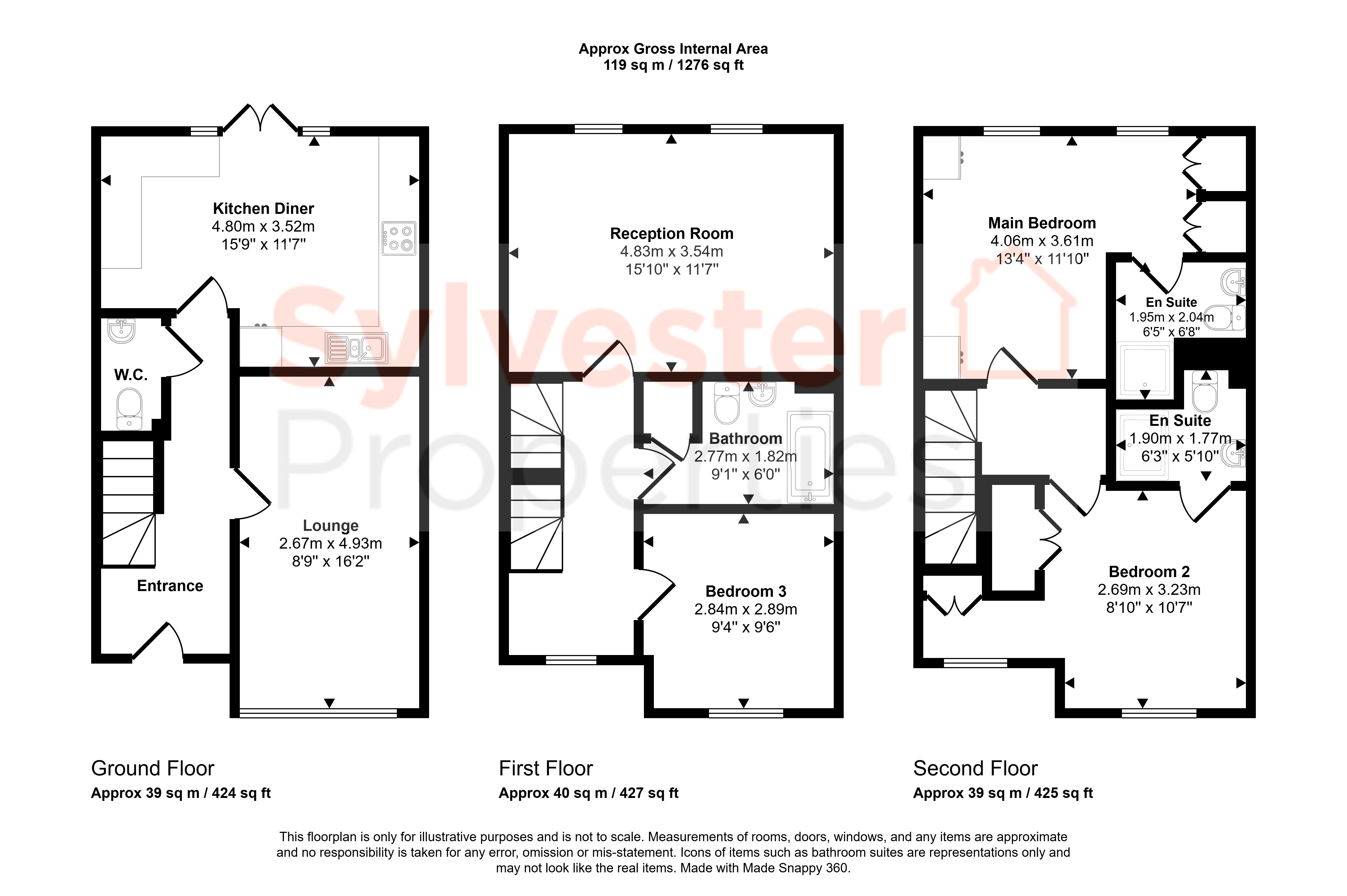 28, Ewehurst Road, Dipton floorplan