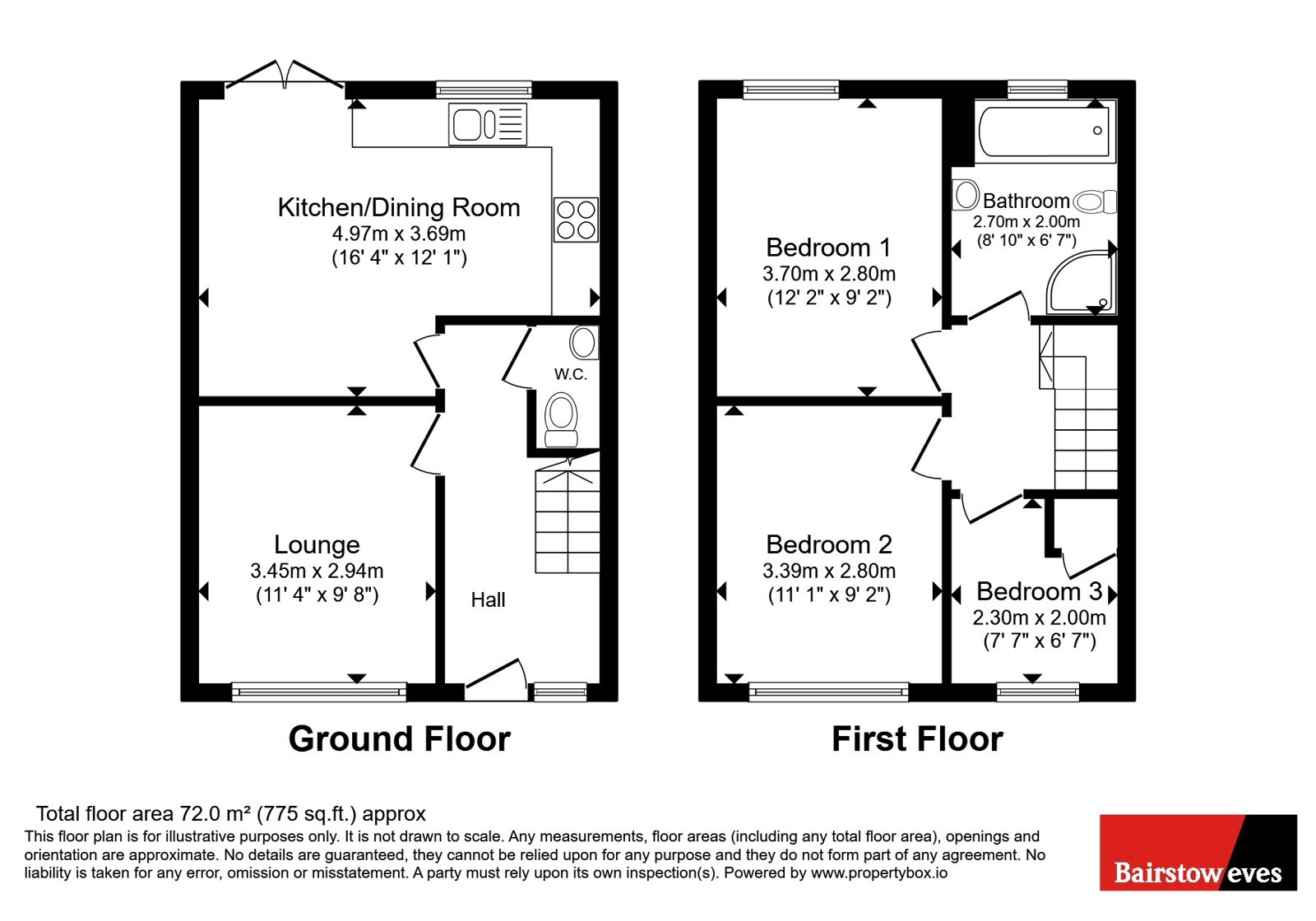 2A,, Bramley Road, Chesterfield floorplan