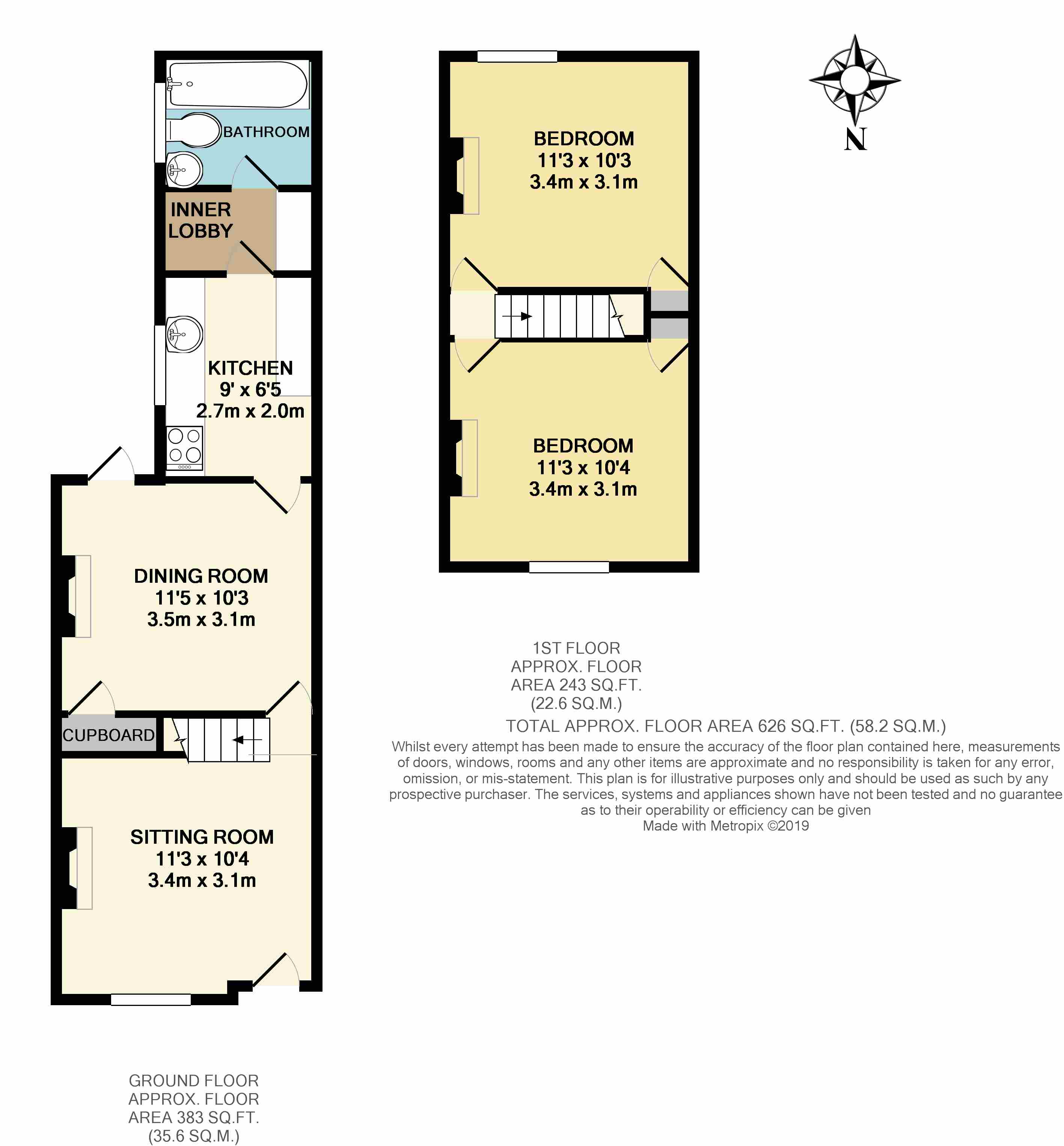 2 Bedrooms Terraced house for sale in Norton Road, Reading RG1