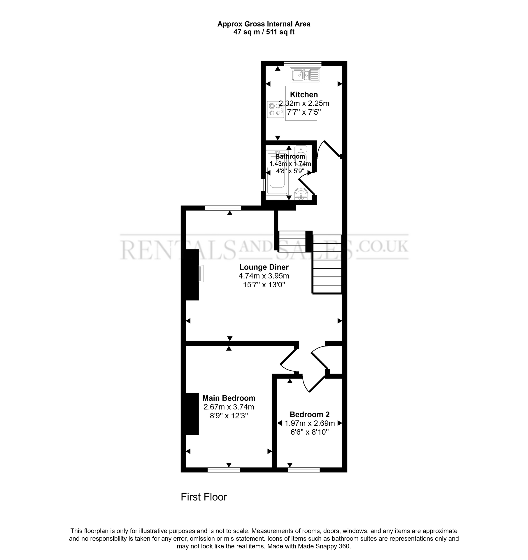Flat 1, Wimbledon floorplan