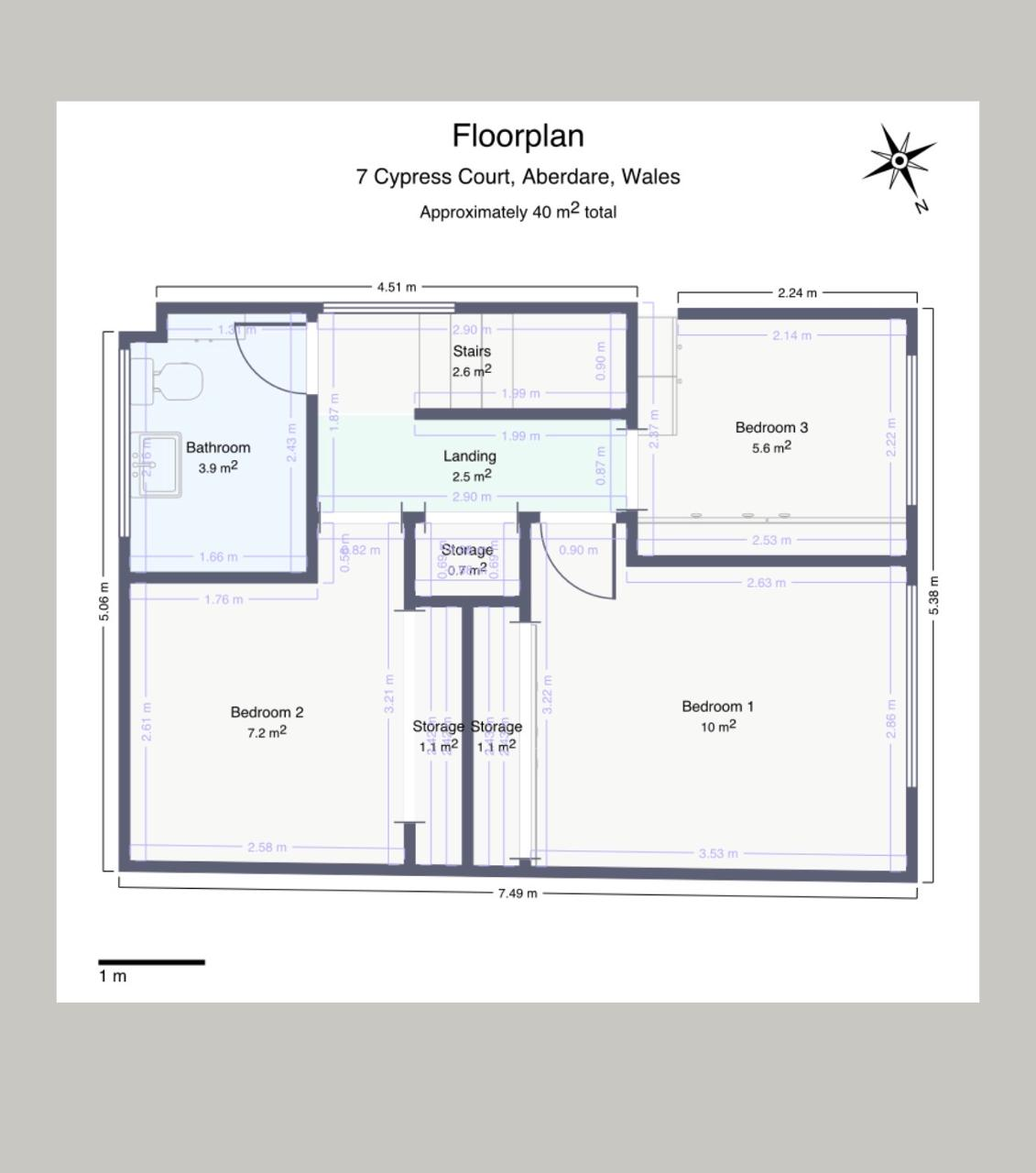7, Cypress Court, Aberdare floorplan