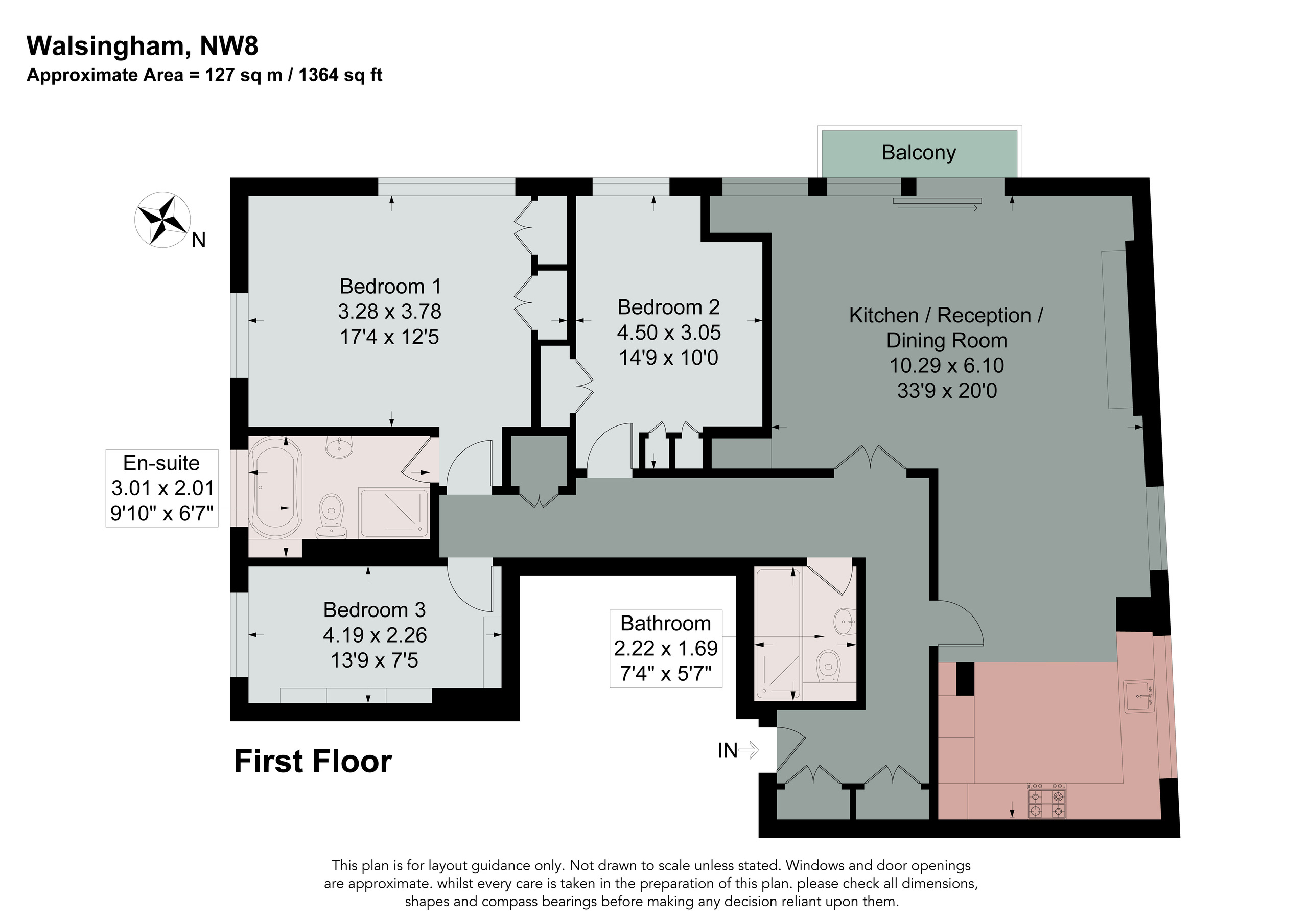 Flat 7, St Johns Wood floorplan