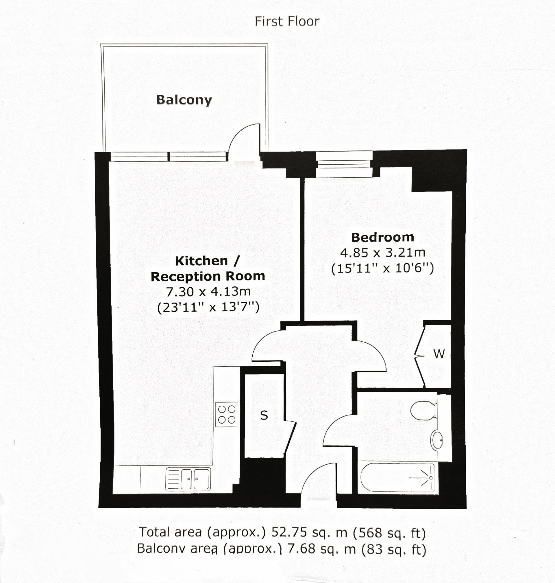 Flat 2 Aurora Point, 2 Winchester Square, Surrey Quays floorplan