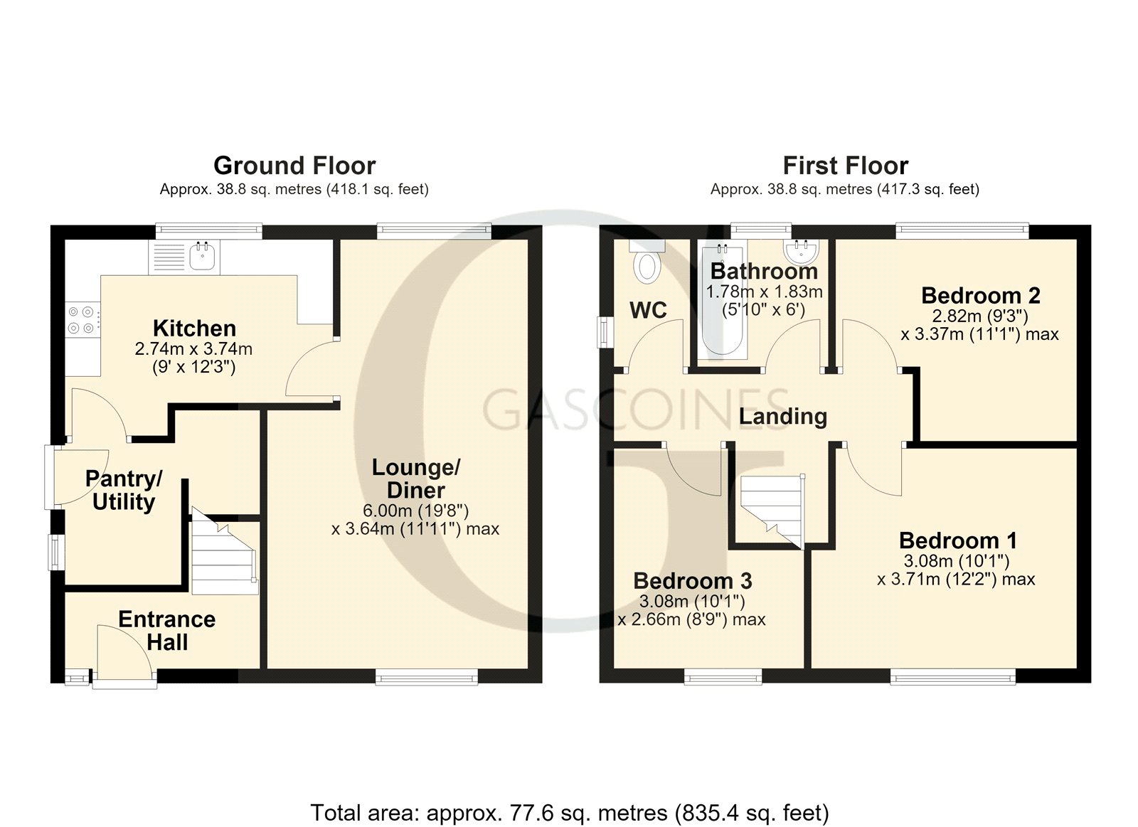 52, Common Lane, Mansfield floorplan