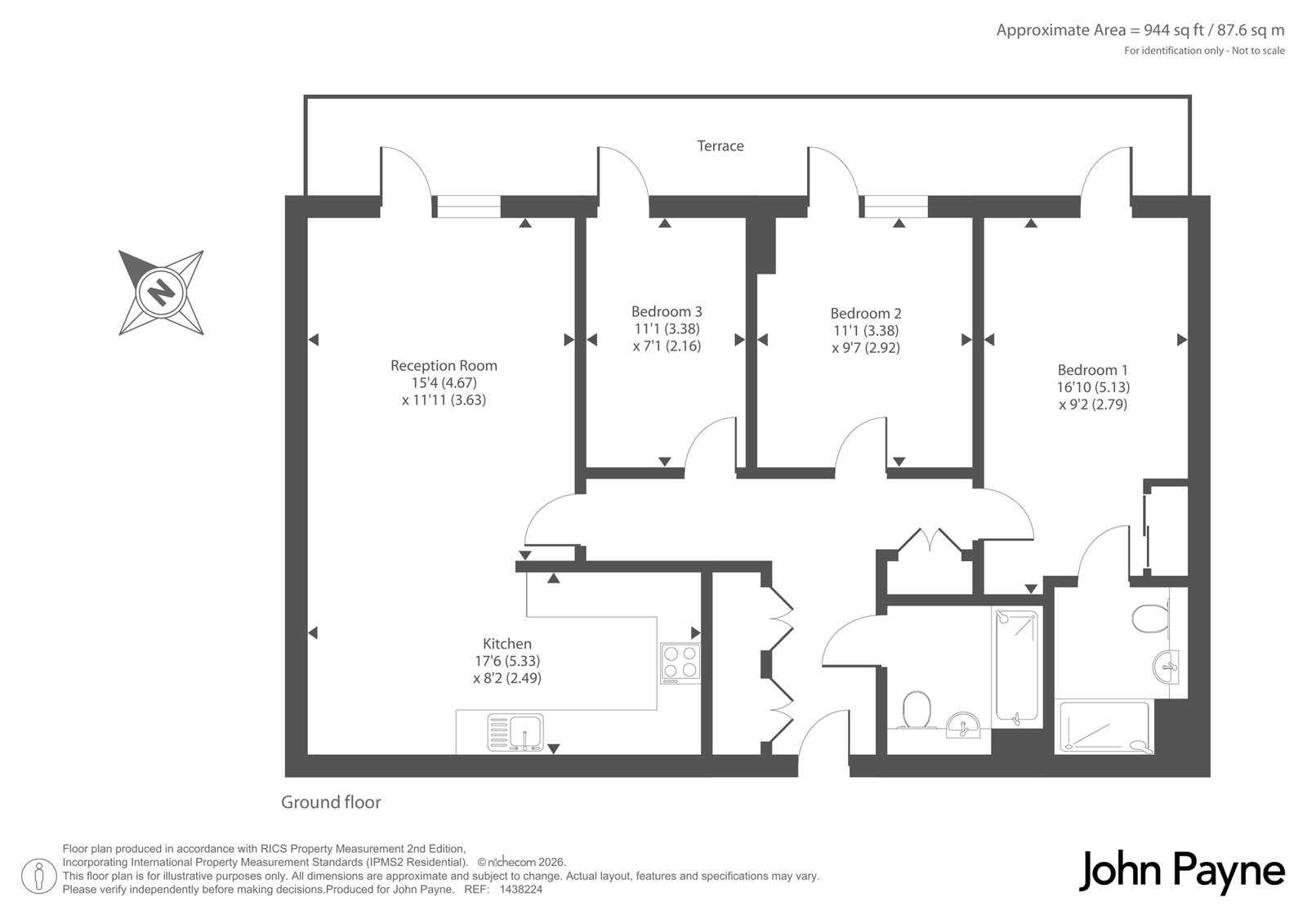 3, Howe House, 20, Love Lane, Woolwich floorplan